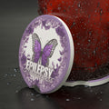 Photo depicting the ​Epilepsy Awareness Butterfly Soapstone Car Coaster from EpiAl's Shop.