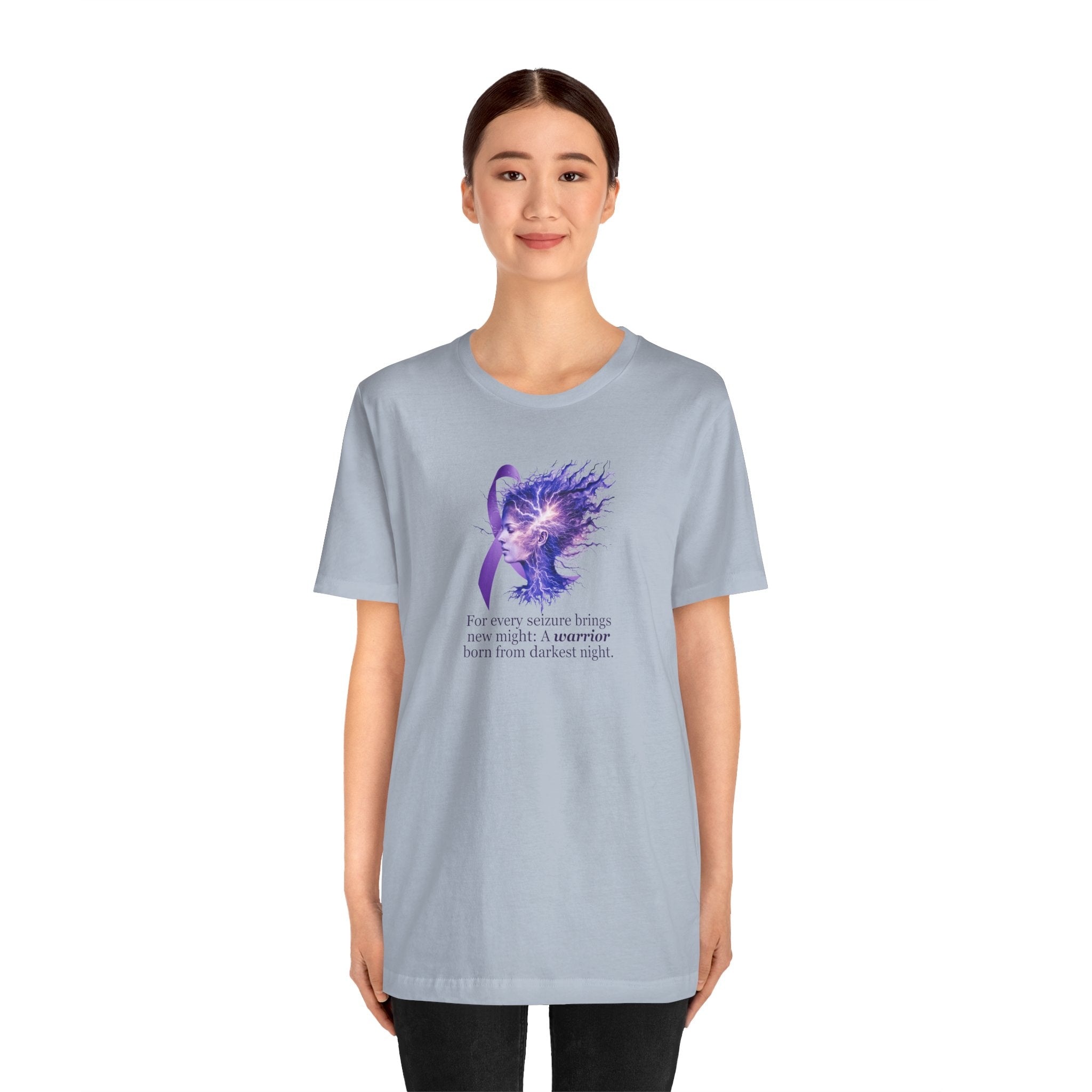 Photo depicting the ​A Warrior is Born Unisex Jersey Short Sleeve Tee from EpiAl's Shop.