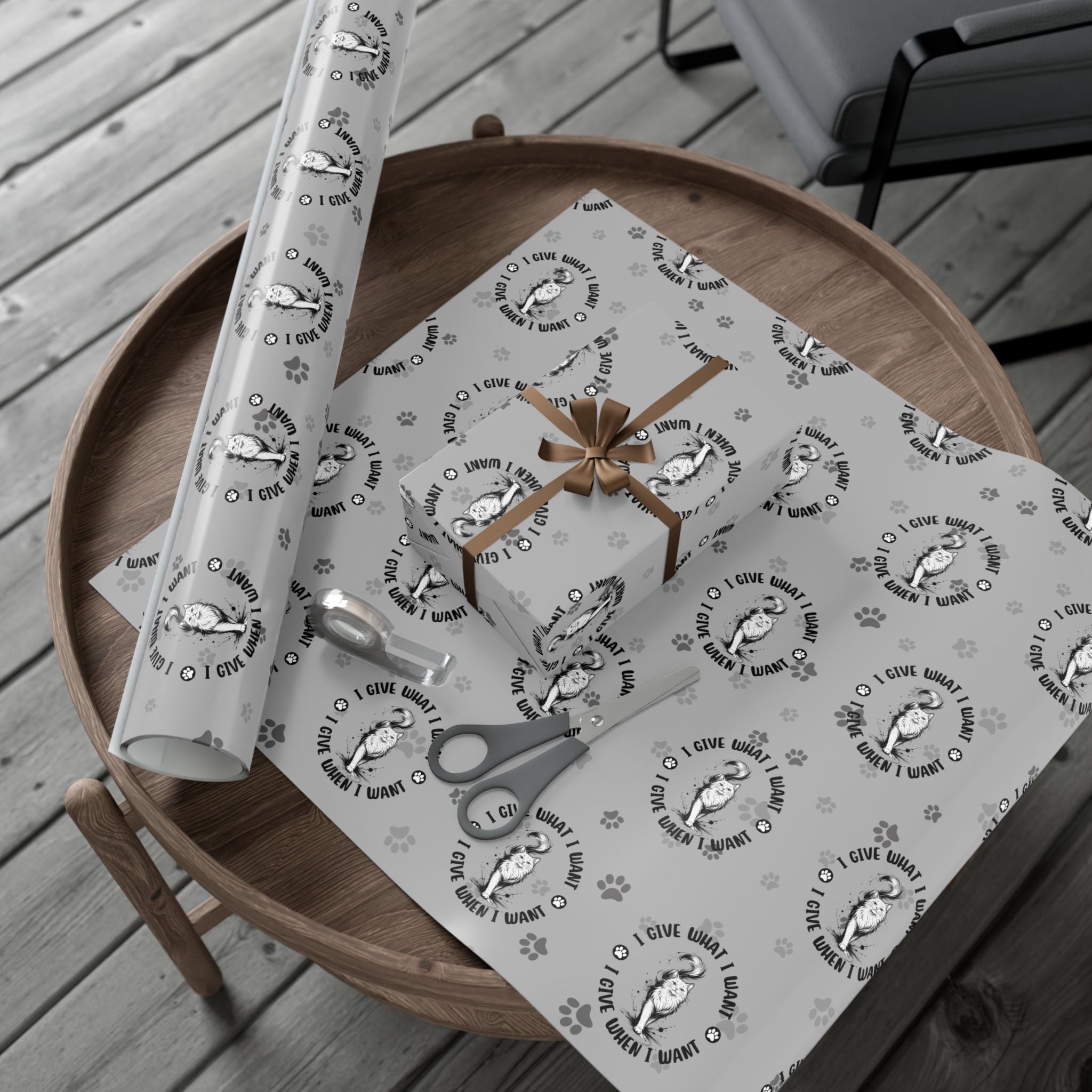 I Give What I Want – Cat Lover Gift Wrap (All-Occasion)