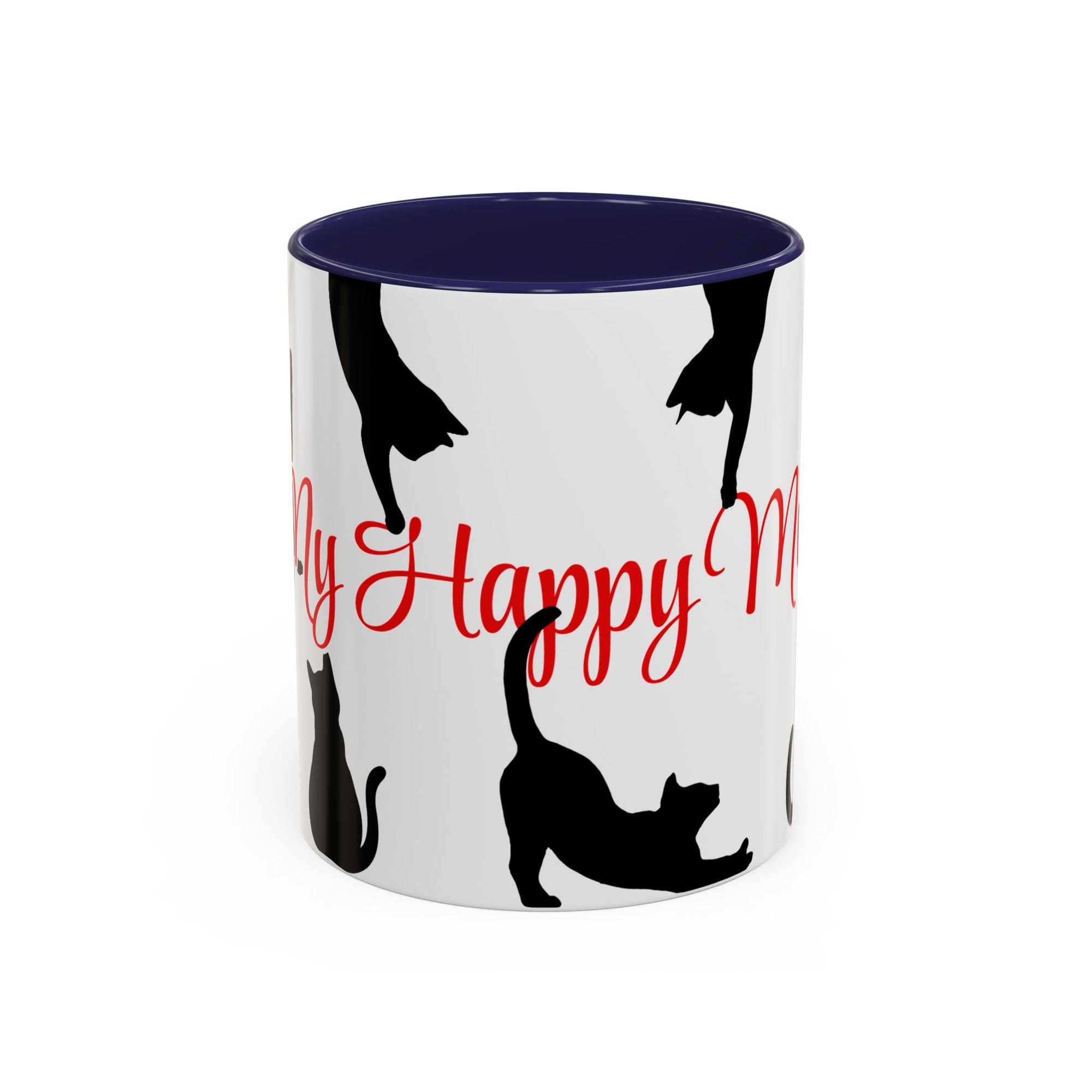 Silhouette Cat Lovers Accent Mug