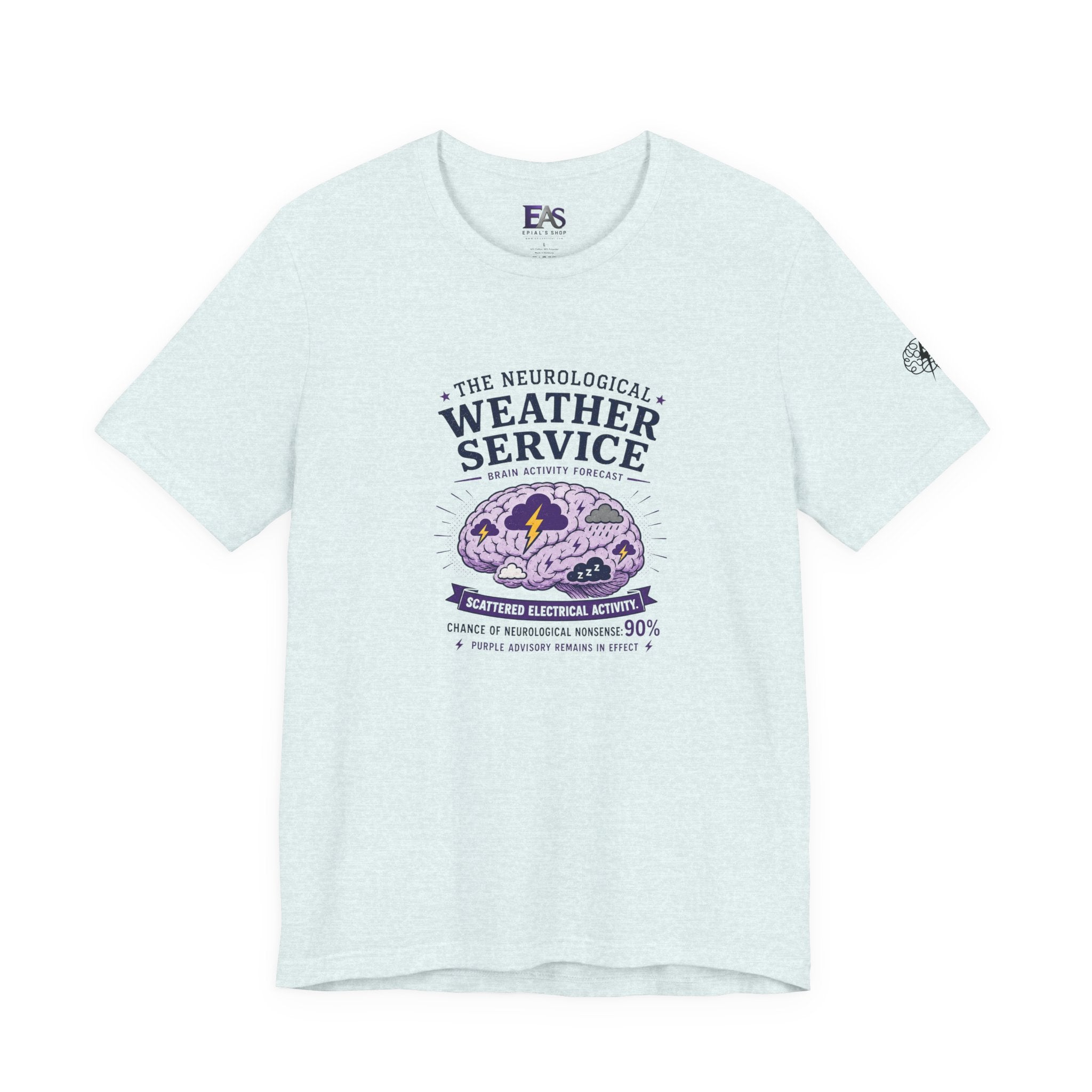 Neurological Weather Service Epilepsy Awareness T-Shirt | Brain Forecast Tee