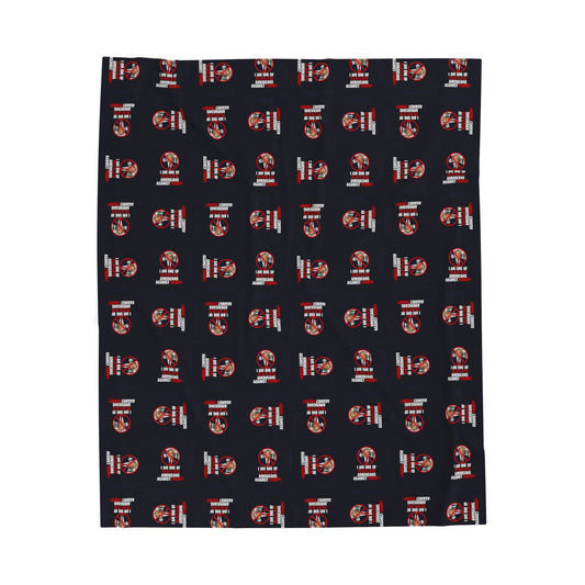 Cozy Velveteen Plush Blanket – Americans Against Trump Design Printify