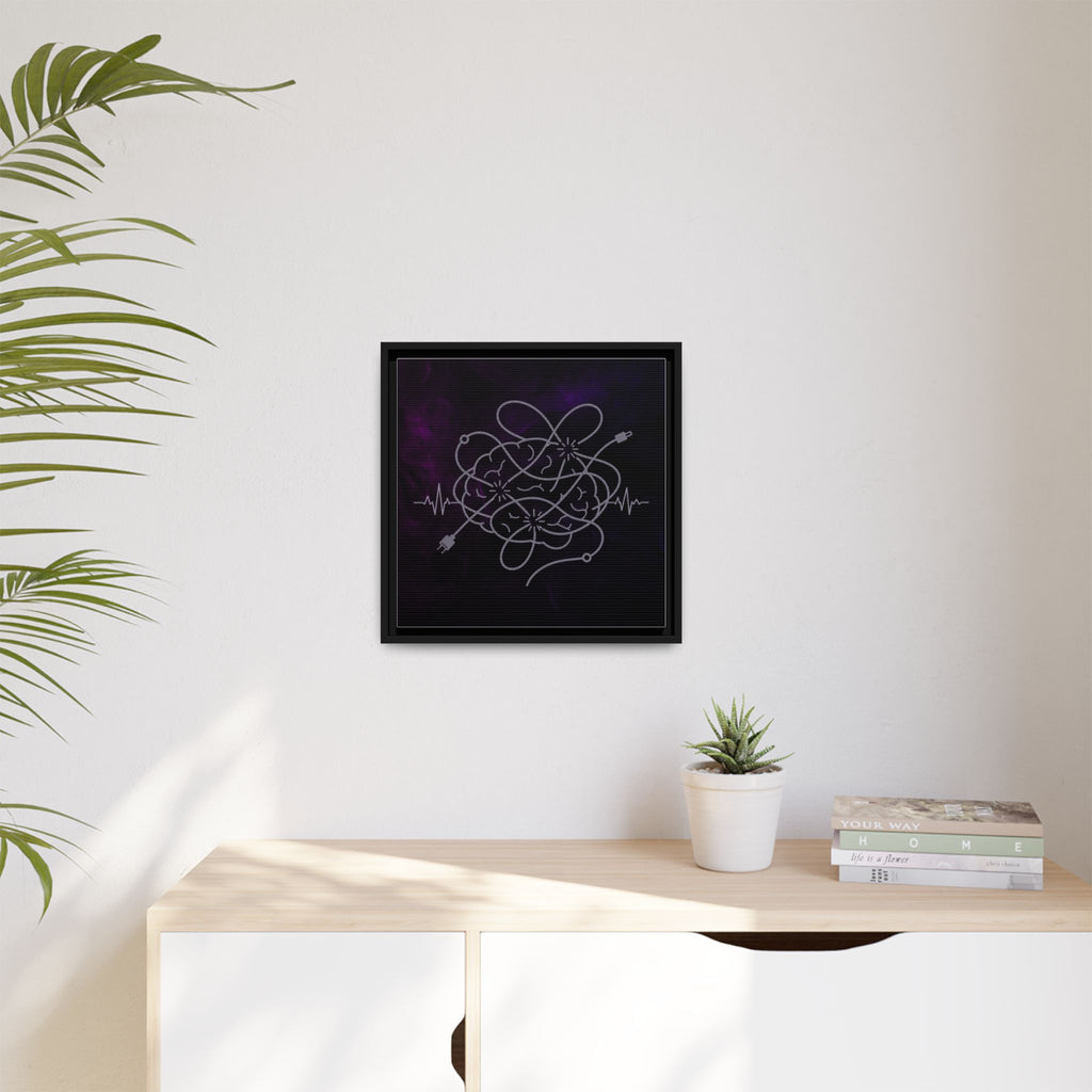 Tangled Brain Epilepsy Awareness Framed Canvas Print