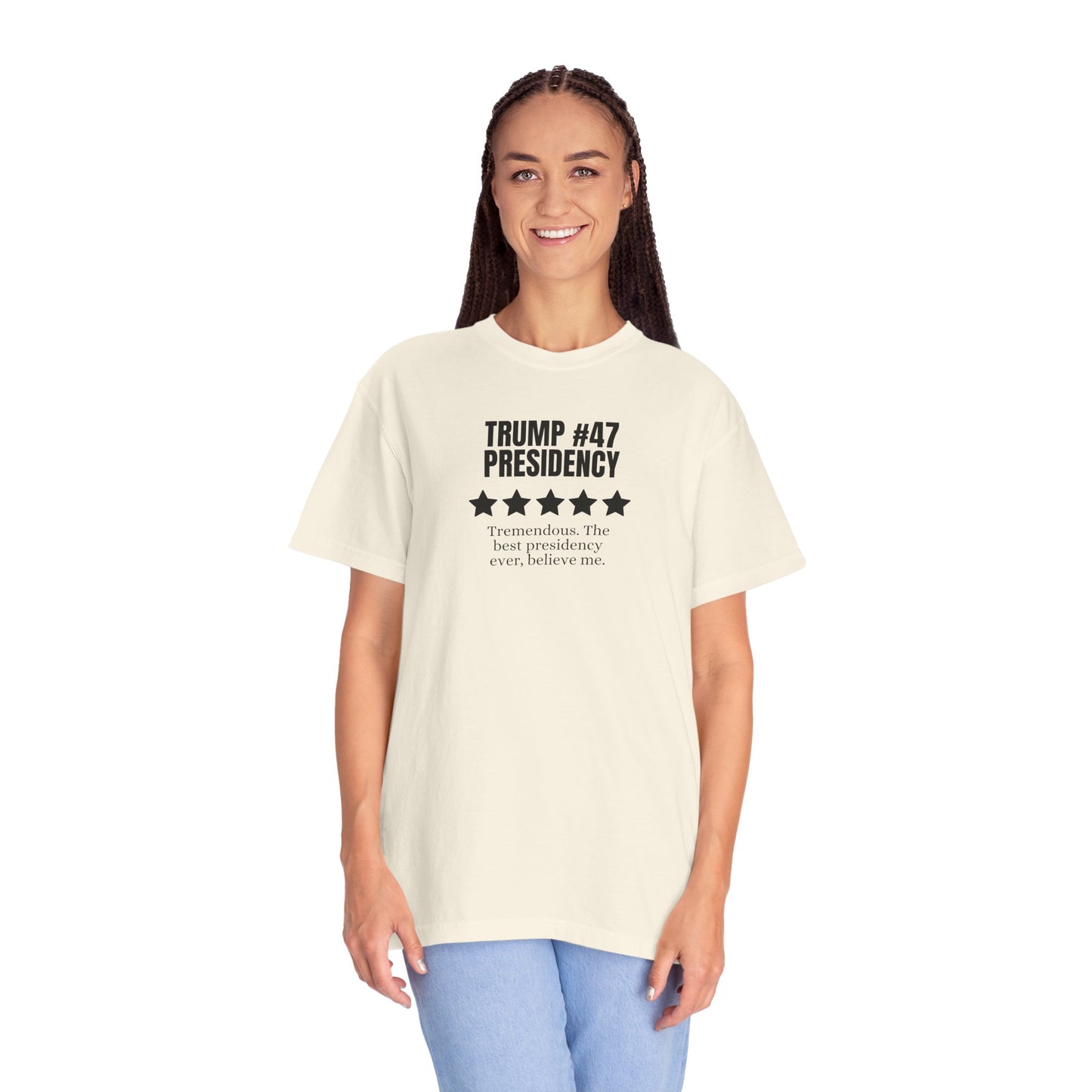 Trump #47 Presidency Five Star Review Unisex Garment-Dyed T-shirt
