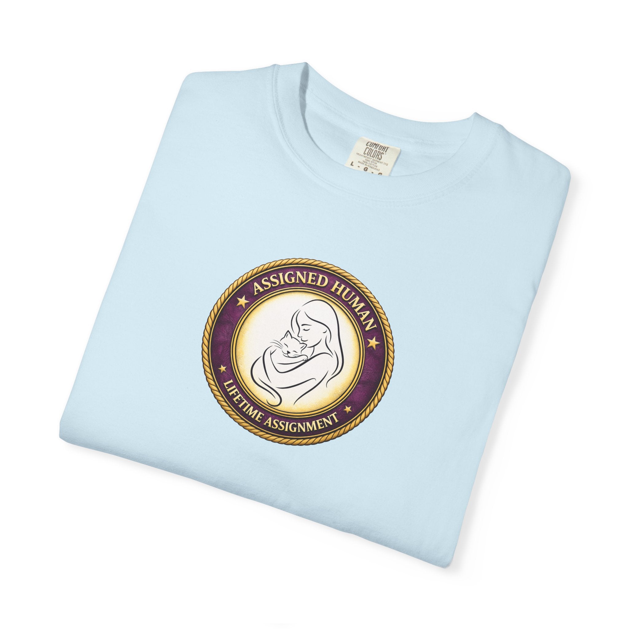 Assigned Human – Lifetime Assignment T-Shirt | Cat Lover Seal Tee