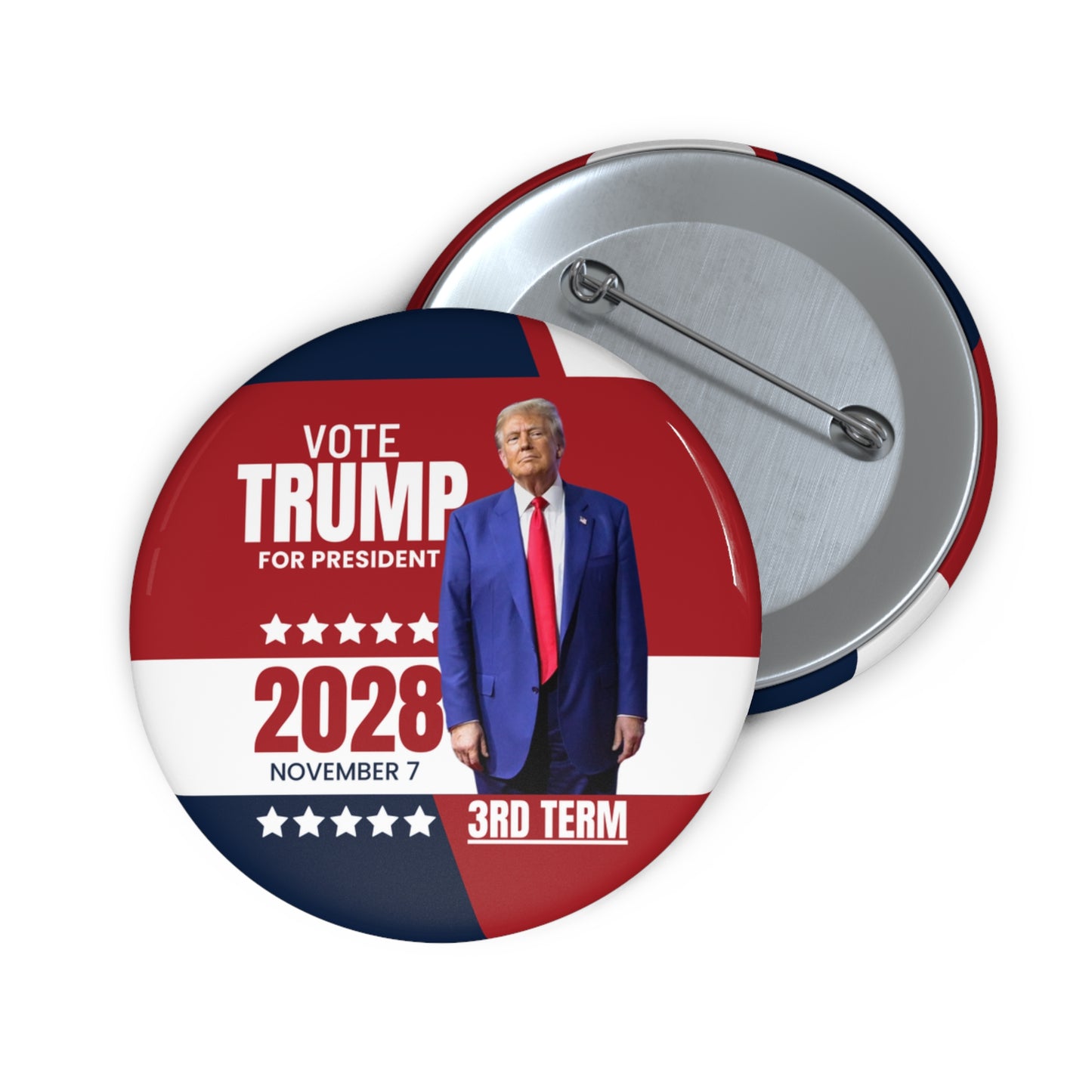 Trump 48 Political Pin Buttons - Vote Trump for President 2028
