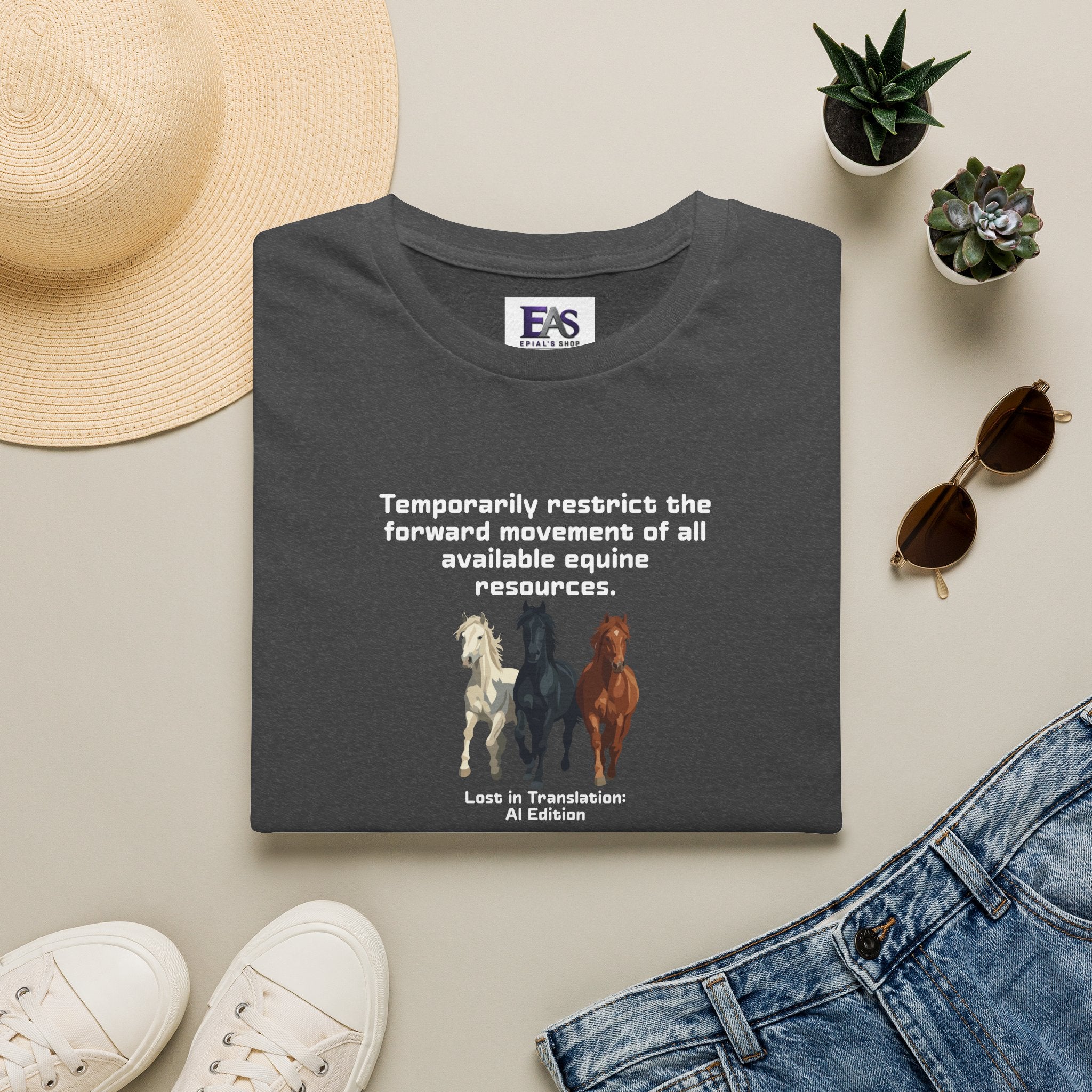 AI Translation: Hold Your Horses Unisex T-Shirt