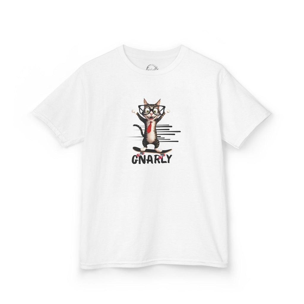 Kids Gnarly Cat Tee - Fun and Playful Cotton T-Shirt for Children
