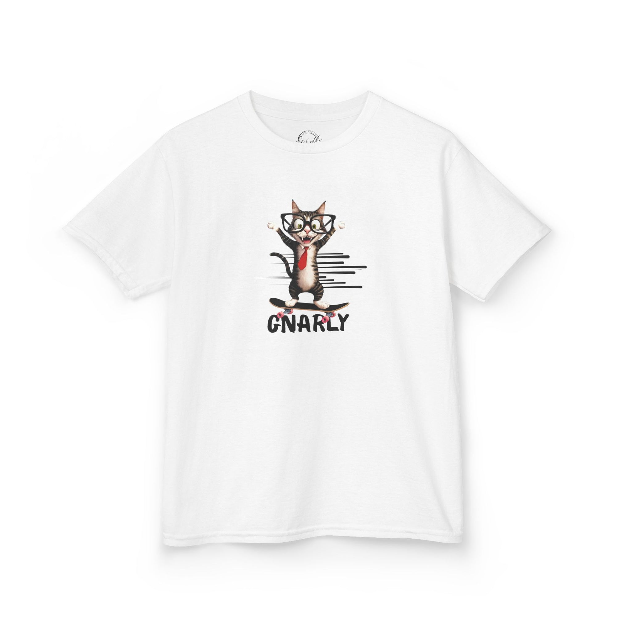 Kids Gnarly Cat Tee - Fun and Playful Cotton T-Shirt for Children
