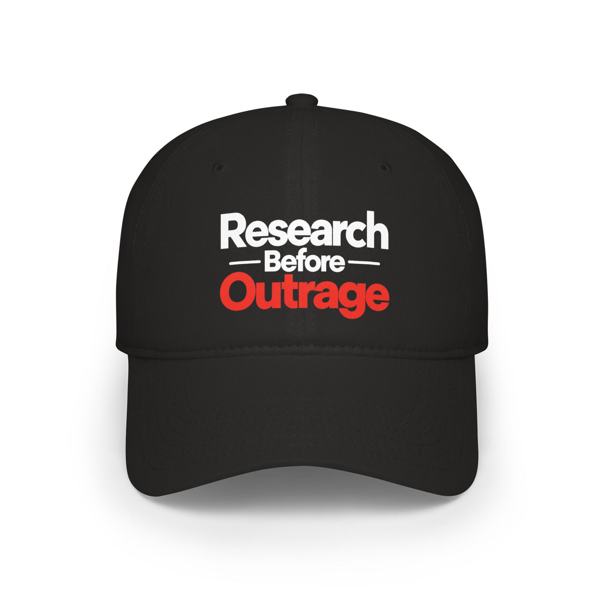 Research Before Outrage Baseball Cap | Social Media & True Crime Gift