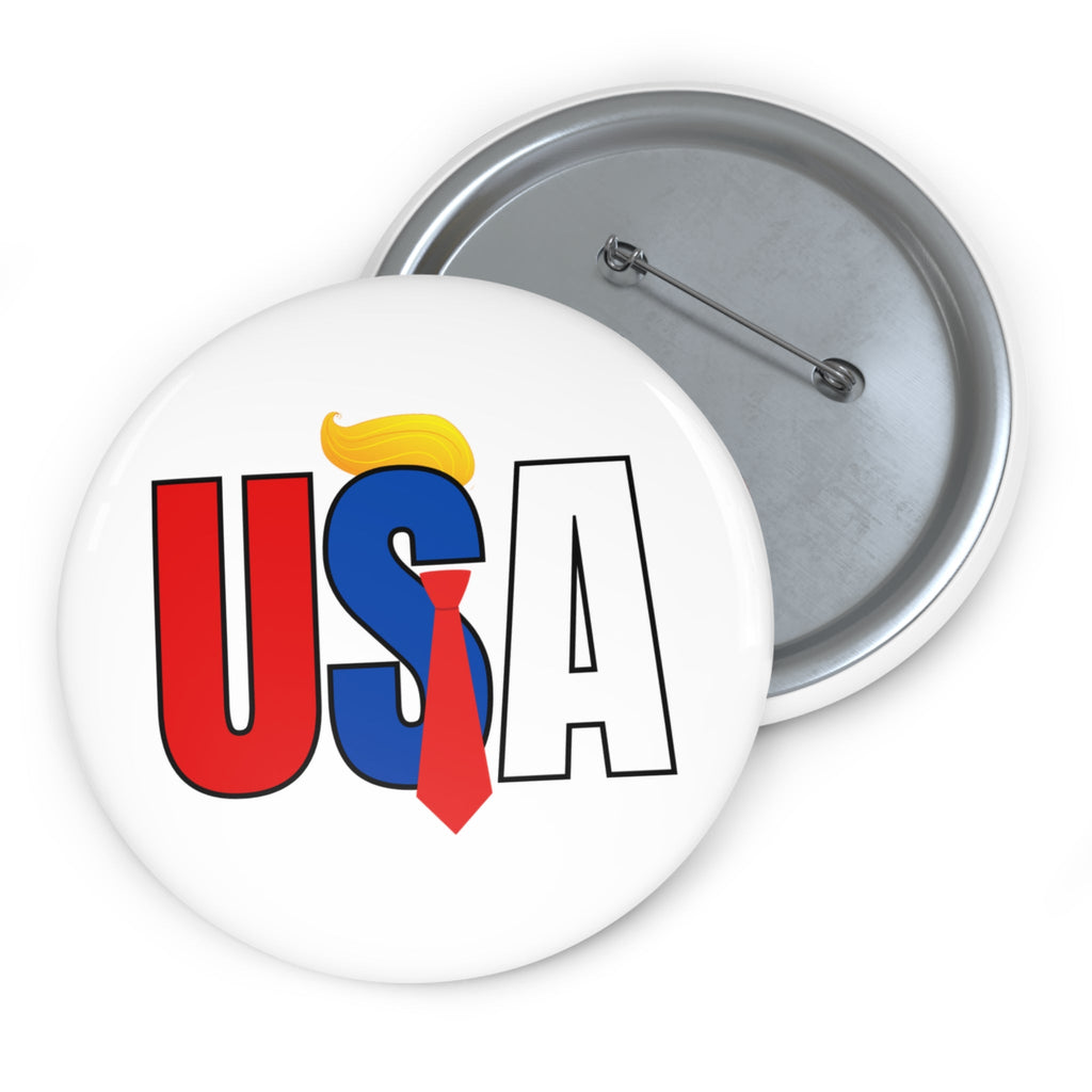 Trump USA Pin Buttons - Fun & Patriotic Accessories for Events Printify