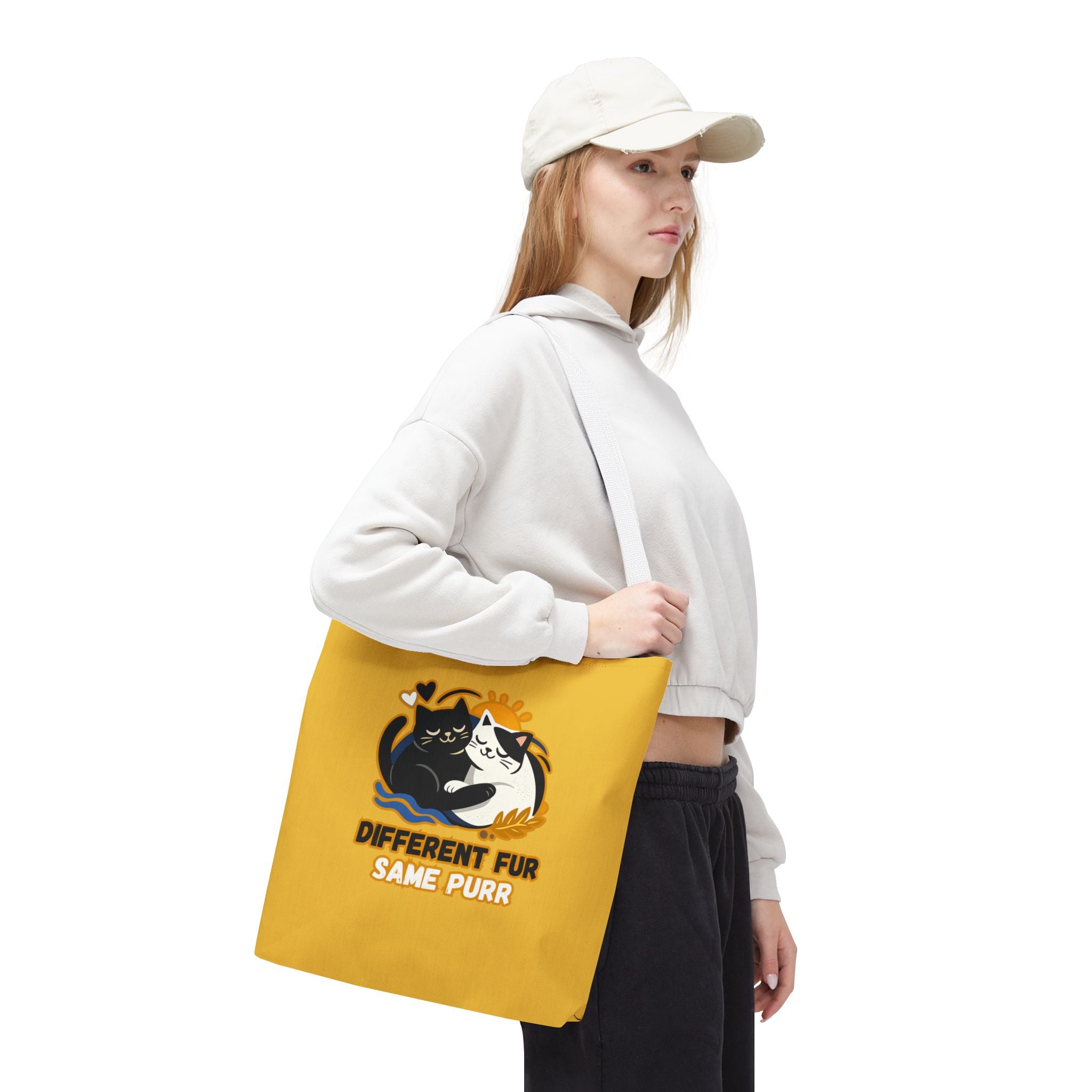 Different Fur, Same Purr Cat Tote Bag – Cozy Friendship Market Bag
