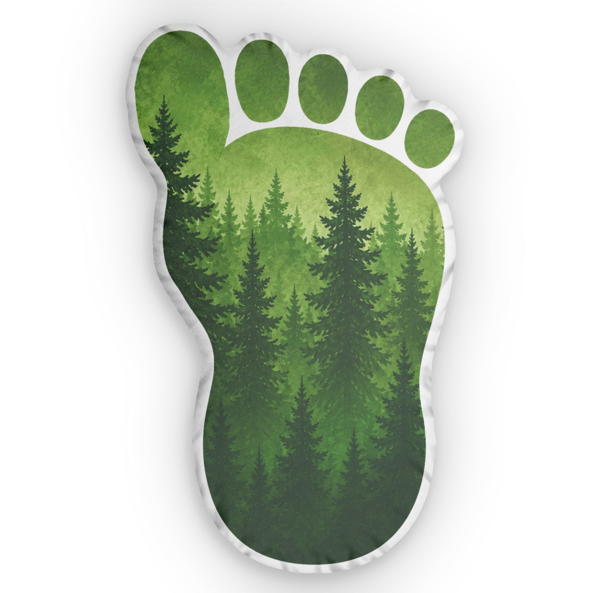 Bigfoot Footprint Shaped Pillow | Forest Sasquatch Decor