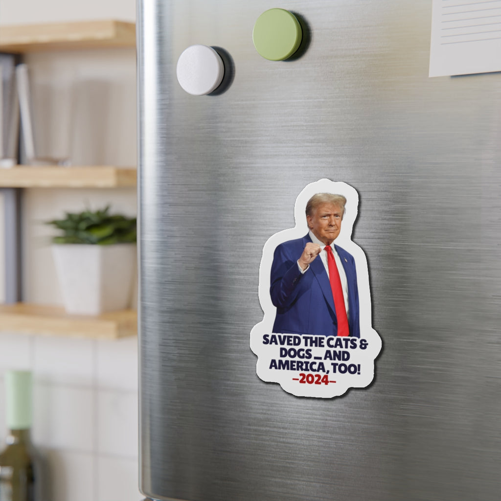 Trump Saved the Cats & Dogs Die-Cut Magnets