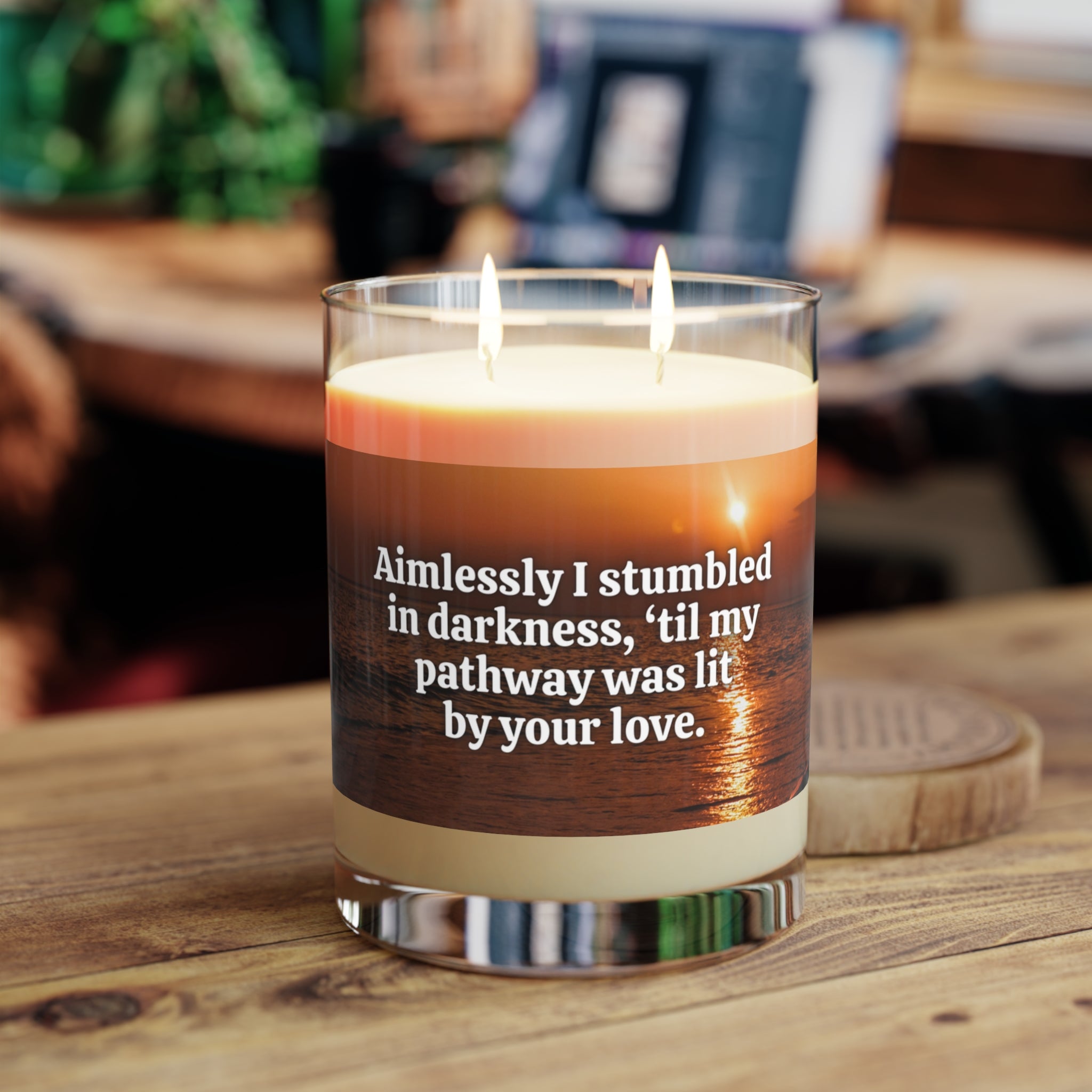 Photo depicting the ​Aimlessly Scented Candle - Full Glass, 11oz from EpiAl's Shop.
