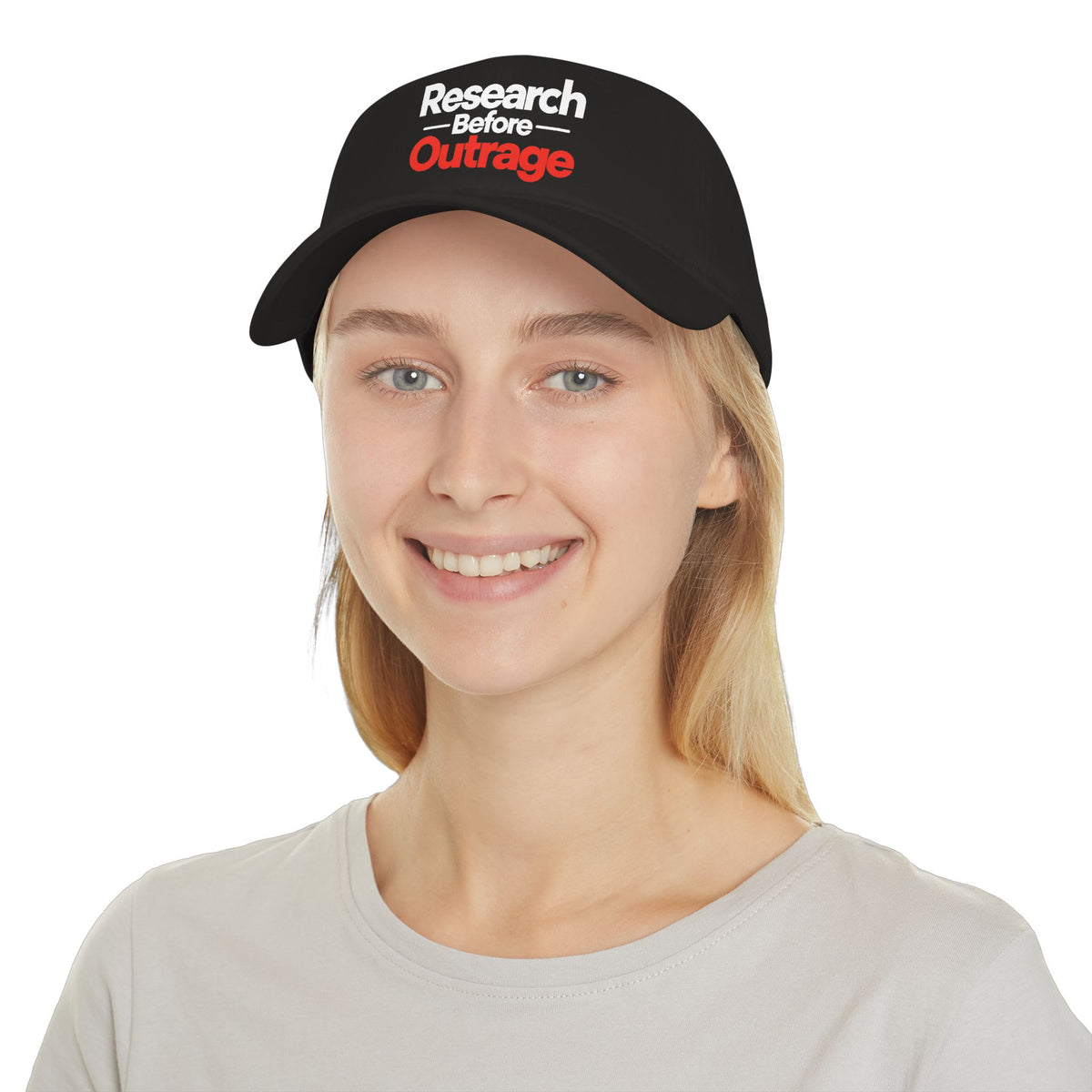 Research Before Outrage Baseball Cap | Social Media & True Crime Gift