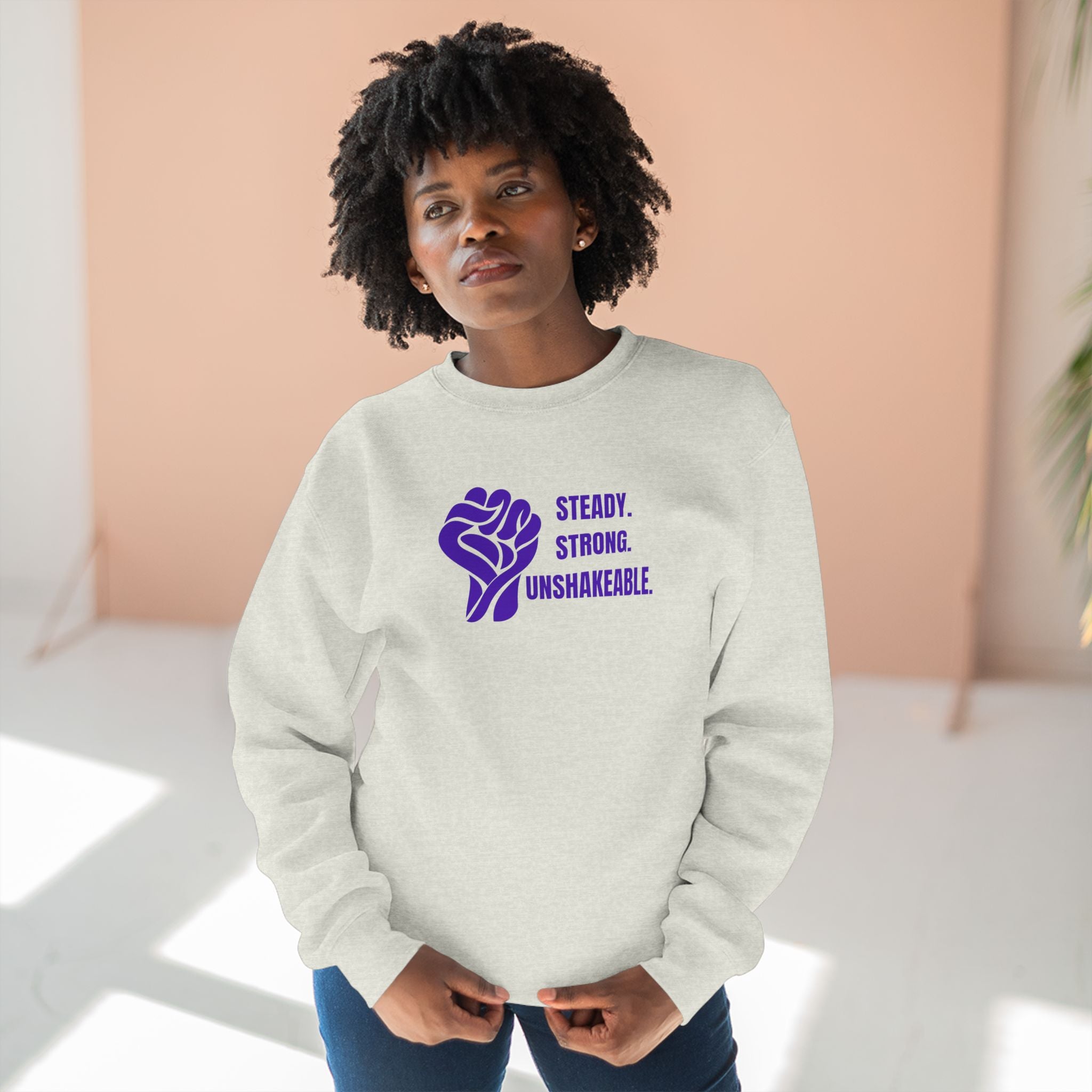Steady. Strong. Unshakeable. — Epilepsy Awareness Sweatshirt