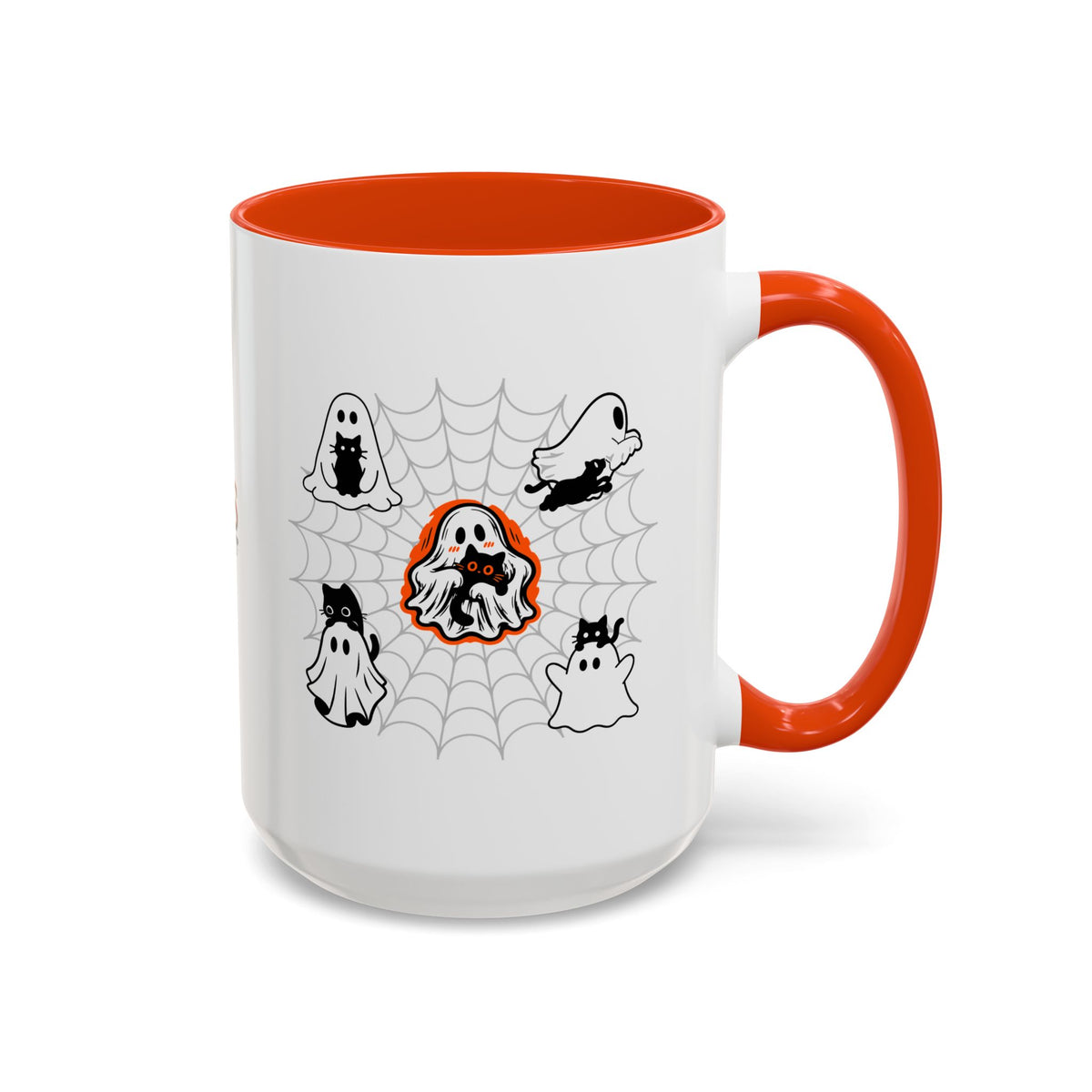 Ghost Cats Halloween Accent Mug (11oz, 15oz)