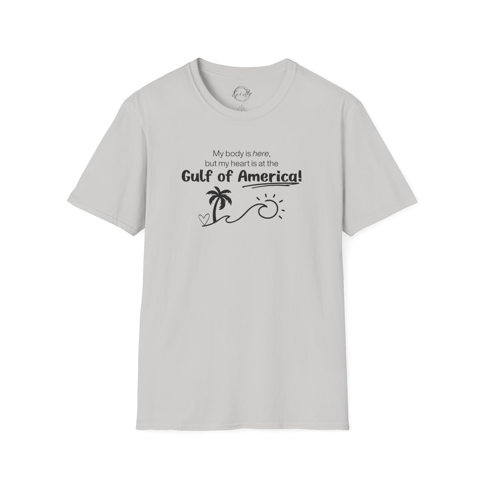 Heart at the Gulf Graphic T-Shirt - Perfect for Beach Lovers