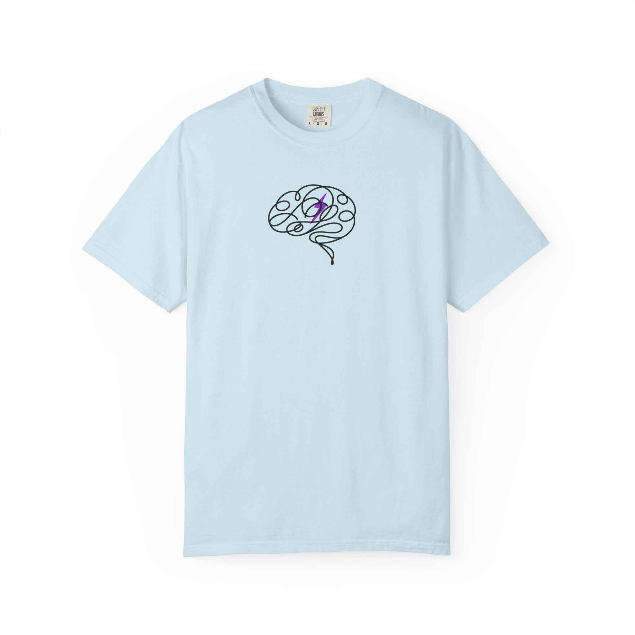 Abstract Brain Line Art T-Shirt – Epilepsy Awareness Edition