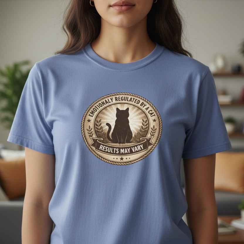 Emotionally Regulated by a Cat T-Shirt