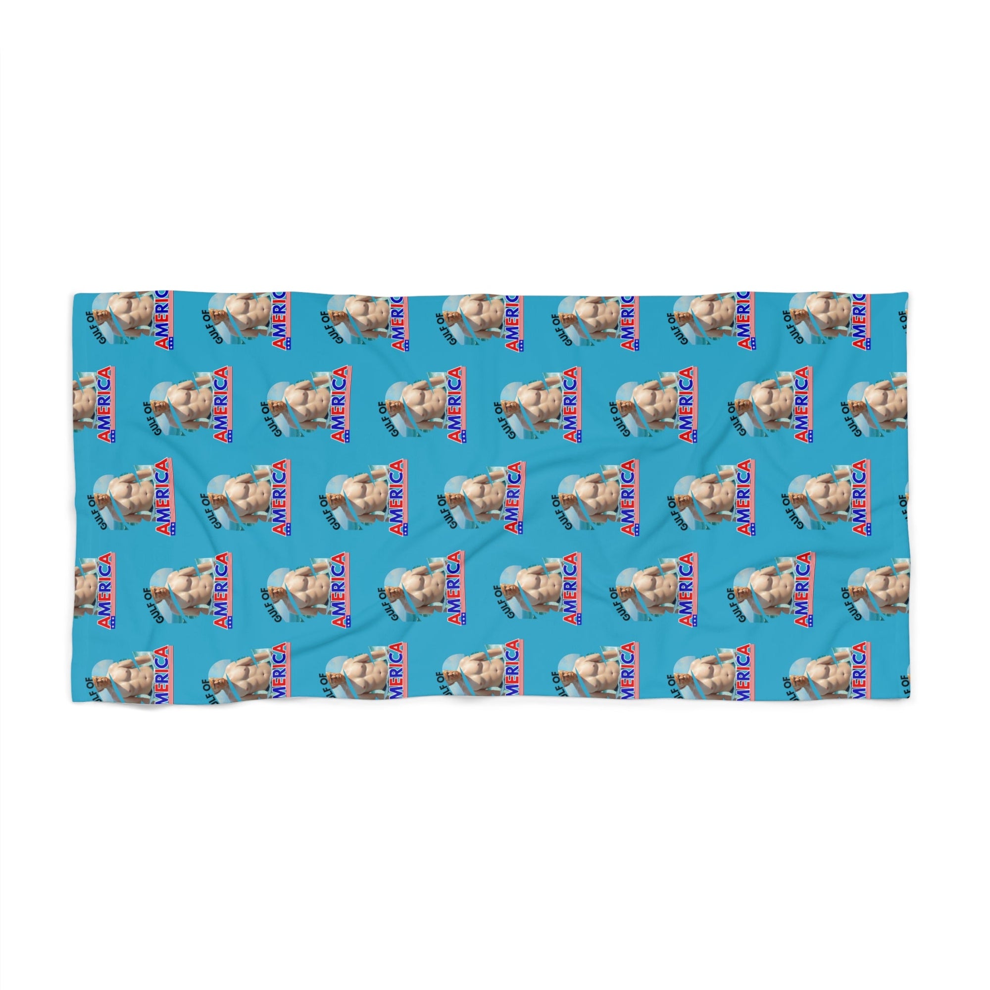 Trump at Gulf of America Novelty Beach Towel Printify