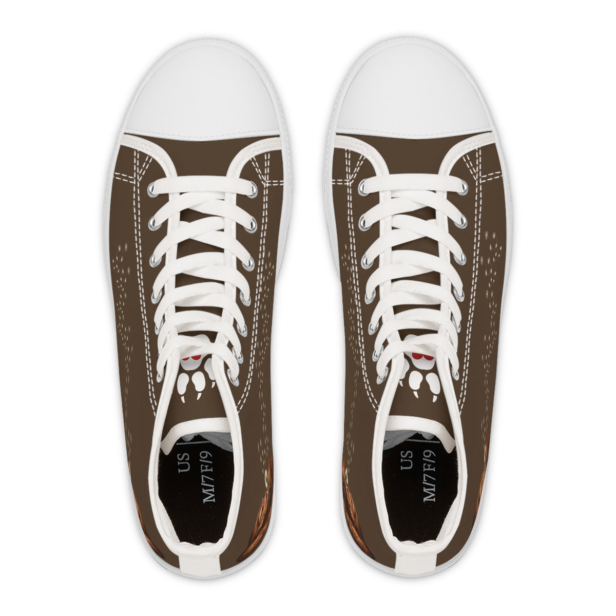 Women's Bigfoot Dandelion High Top Sneakers | Brown Sasquatch Canvas Shoes