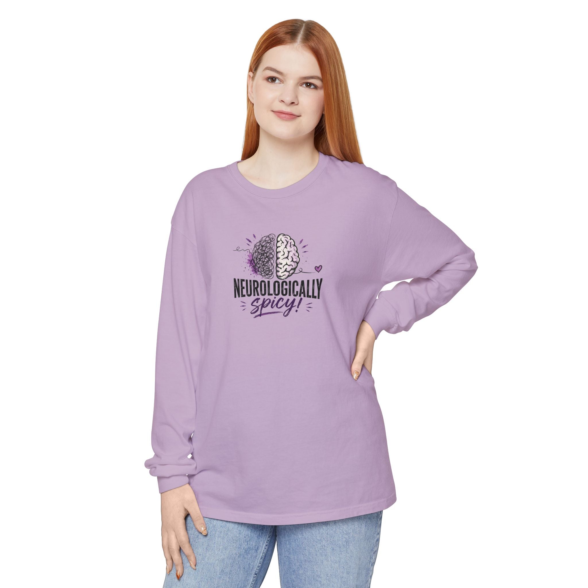 Neurologically Spicy Epilepsy Awareness Garment-Dyed Long Sleeve Shirt