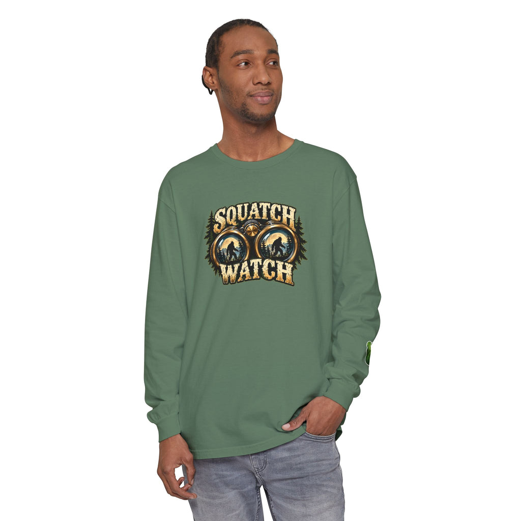 Squatch Watch Bigfoot Long Sleeve Shirt | Sasquatch Graphic Tee