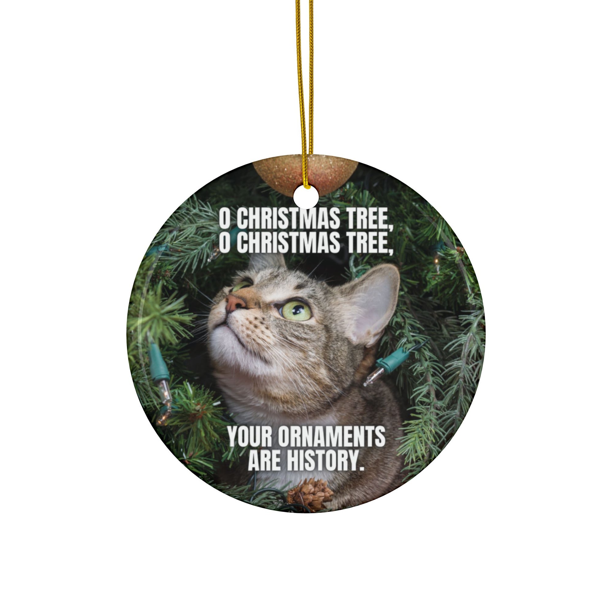 O Christmas Tree Ceramic Ornaments, 2-Side Print