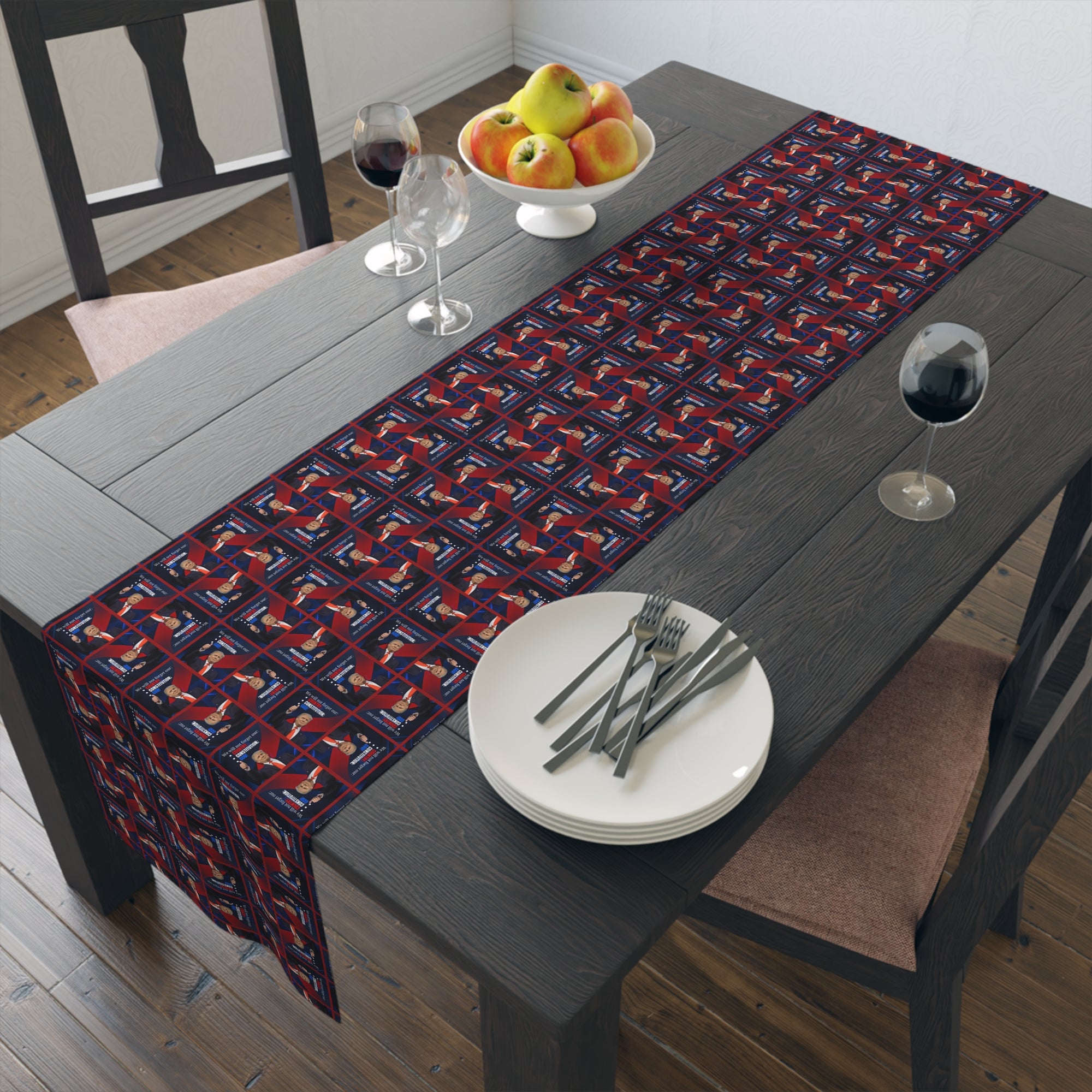 Trump Country Constitution God Table Runner
