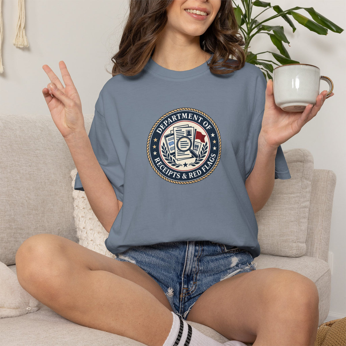 Department of Receipts & Red Flags T-Shirt | True Crime Faux Agency Tee