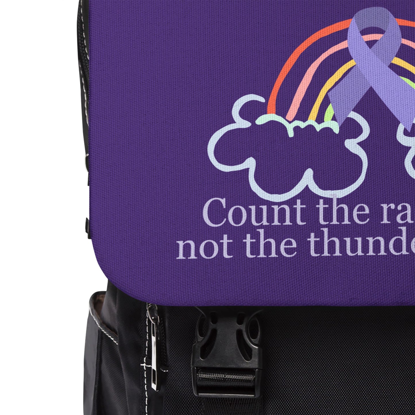 Count the Rainbows Shoulder Backpack - Epilepsy Awareness