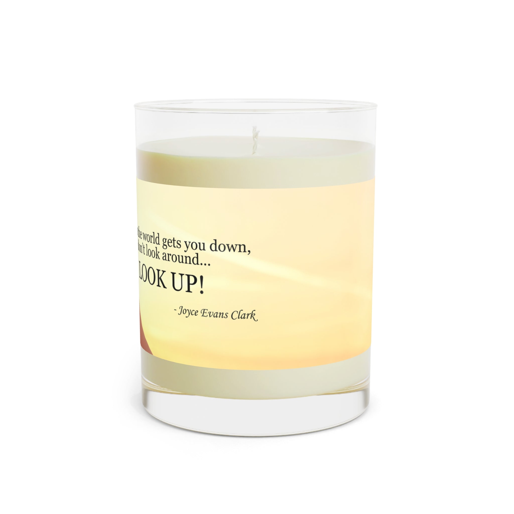 Photo depicting the ​Don't Look Around - Look Up Scented Candle - Full Glass, 11oz from EpiAl's Shop.
