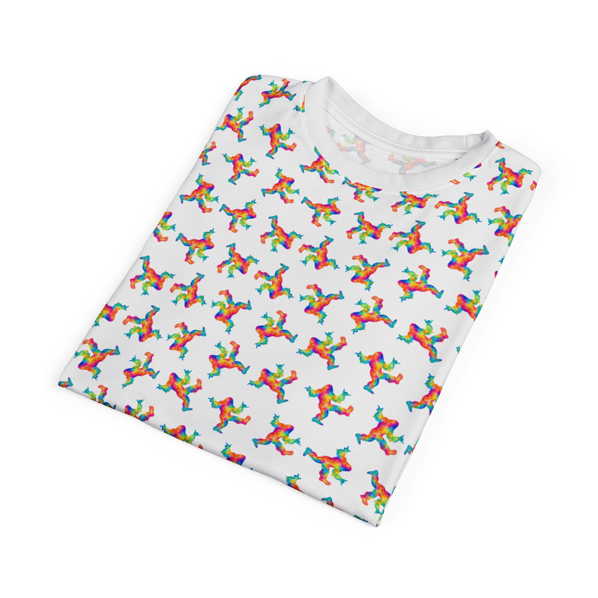 Psychedelic Bigfoot All-Over Print T-Shirt | Rainbow Sasquatch