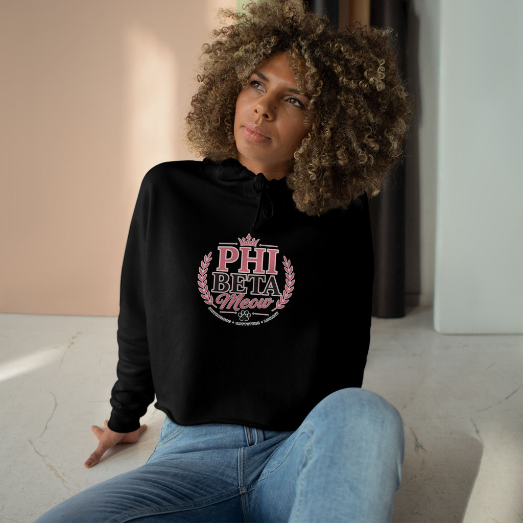 Phi Beta Meow Women’s Cropped Hoodie