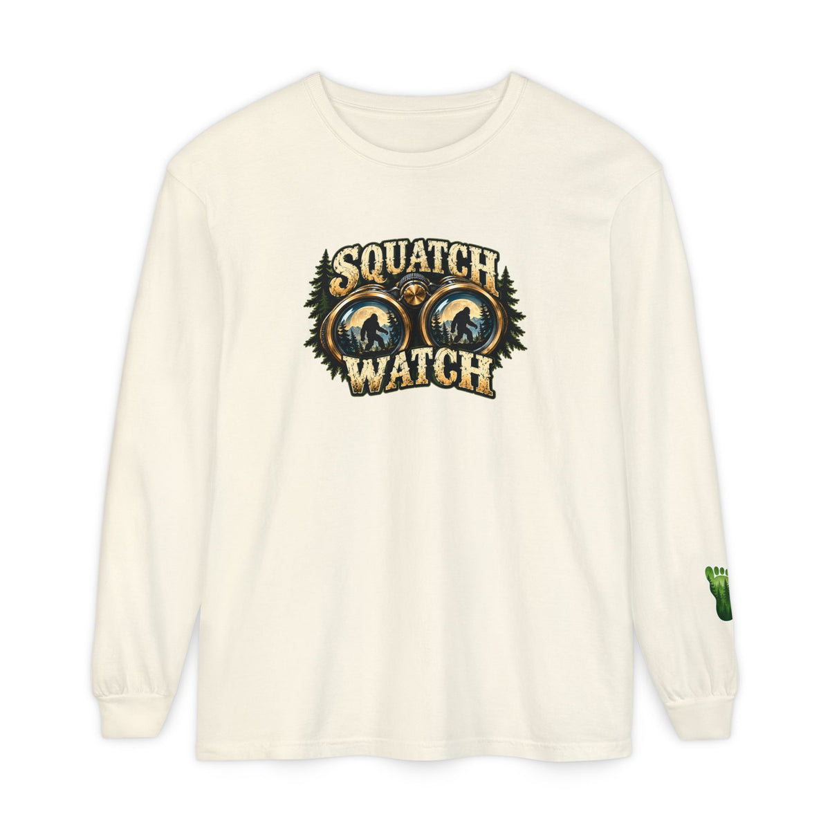 Squatch Watch Bigfoot Long Sleeve Shirt | Sasquatch Graphic Tee