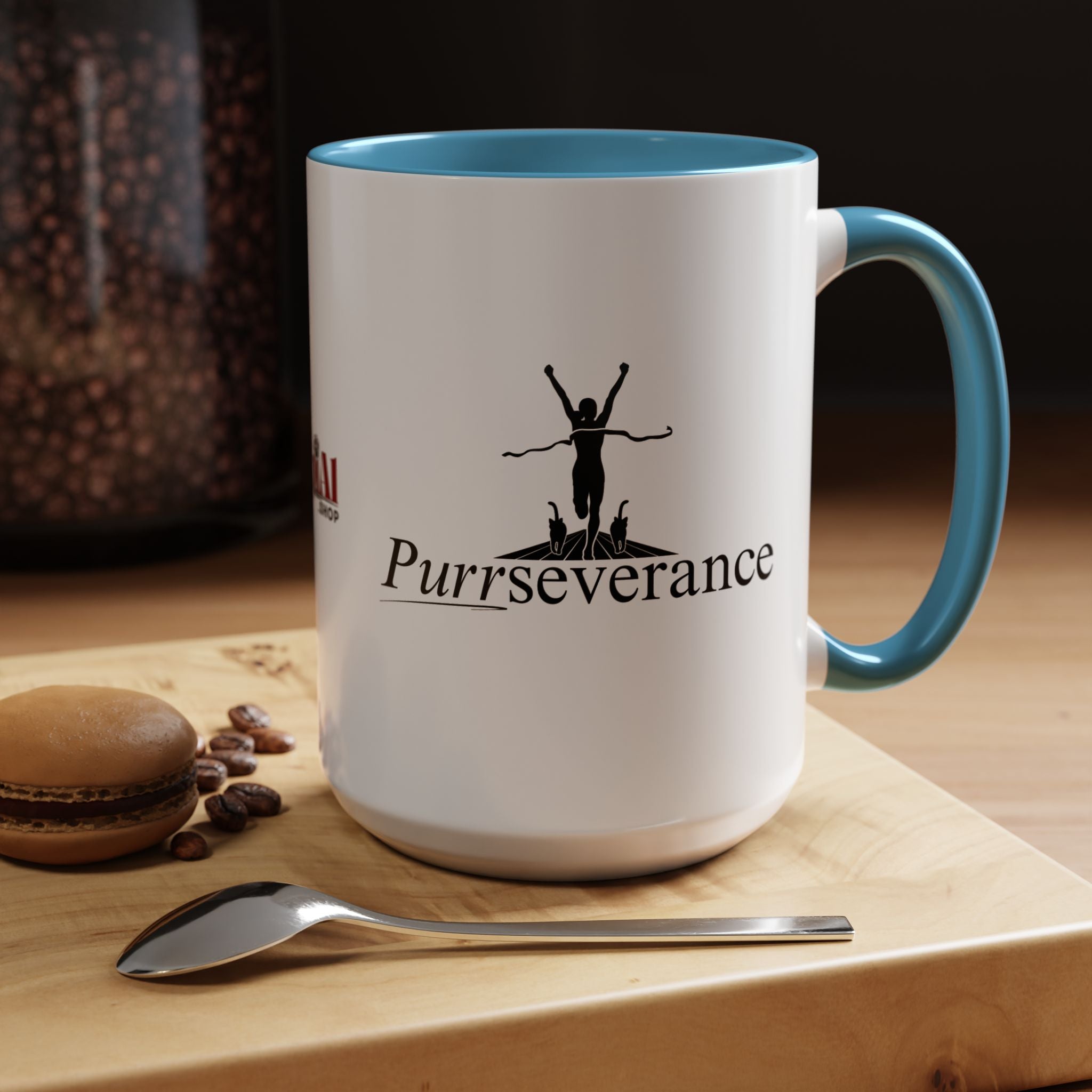 Purrseverance Accent Coffee Mug (11, 15oz)