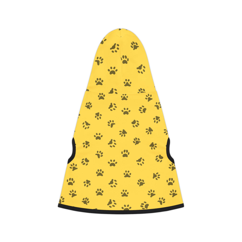 Yellow Paw Prints Pet Hoodie