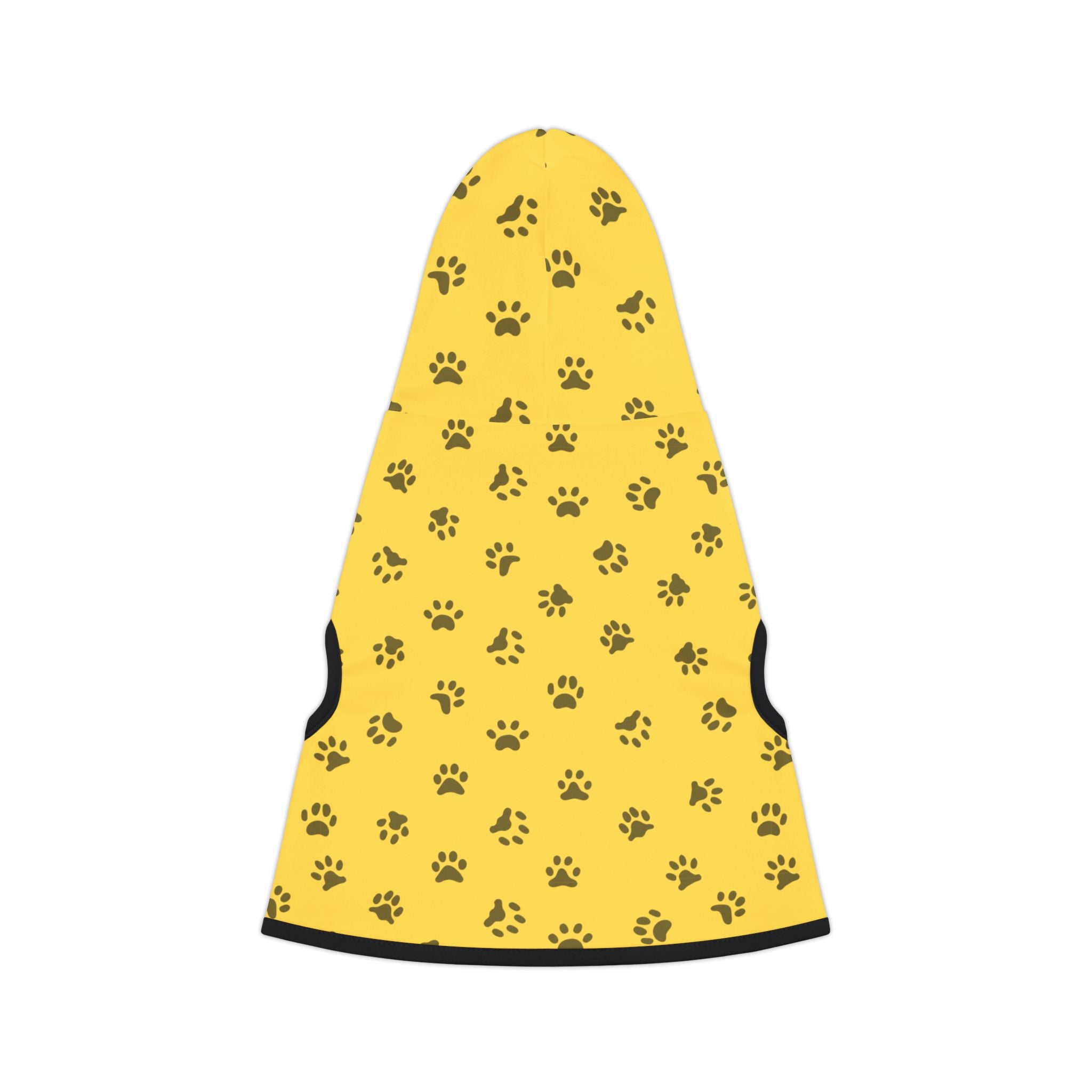 Photo depicting the ​Yellow Paw Prints Pet Hoodie from EpiAl's Shop.