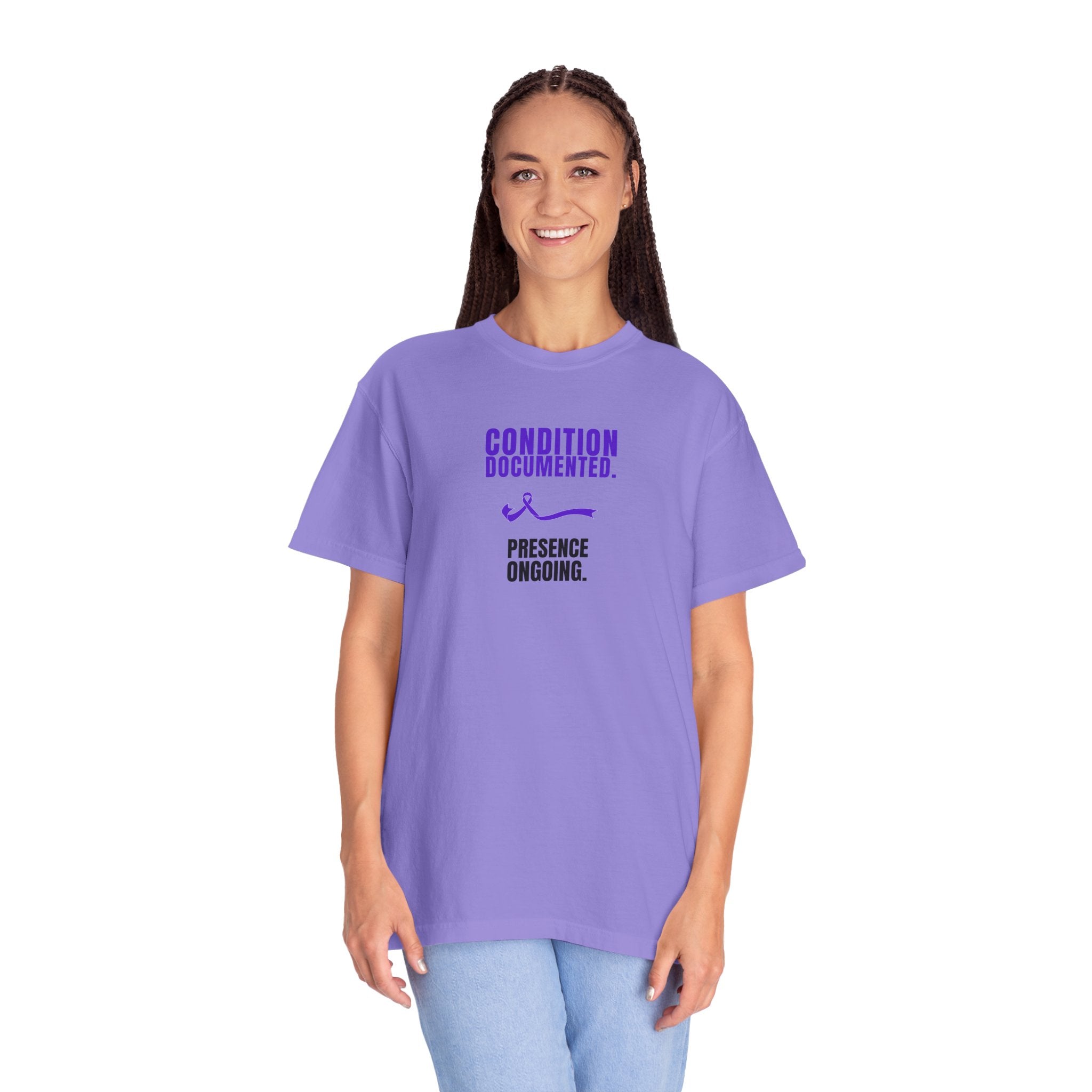 Condition Documented. Presence Ongoing. – Epilepsy Awareness T-Shirt