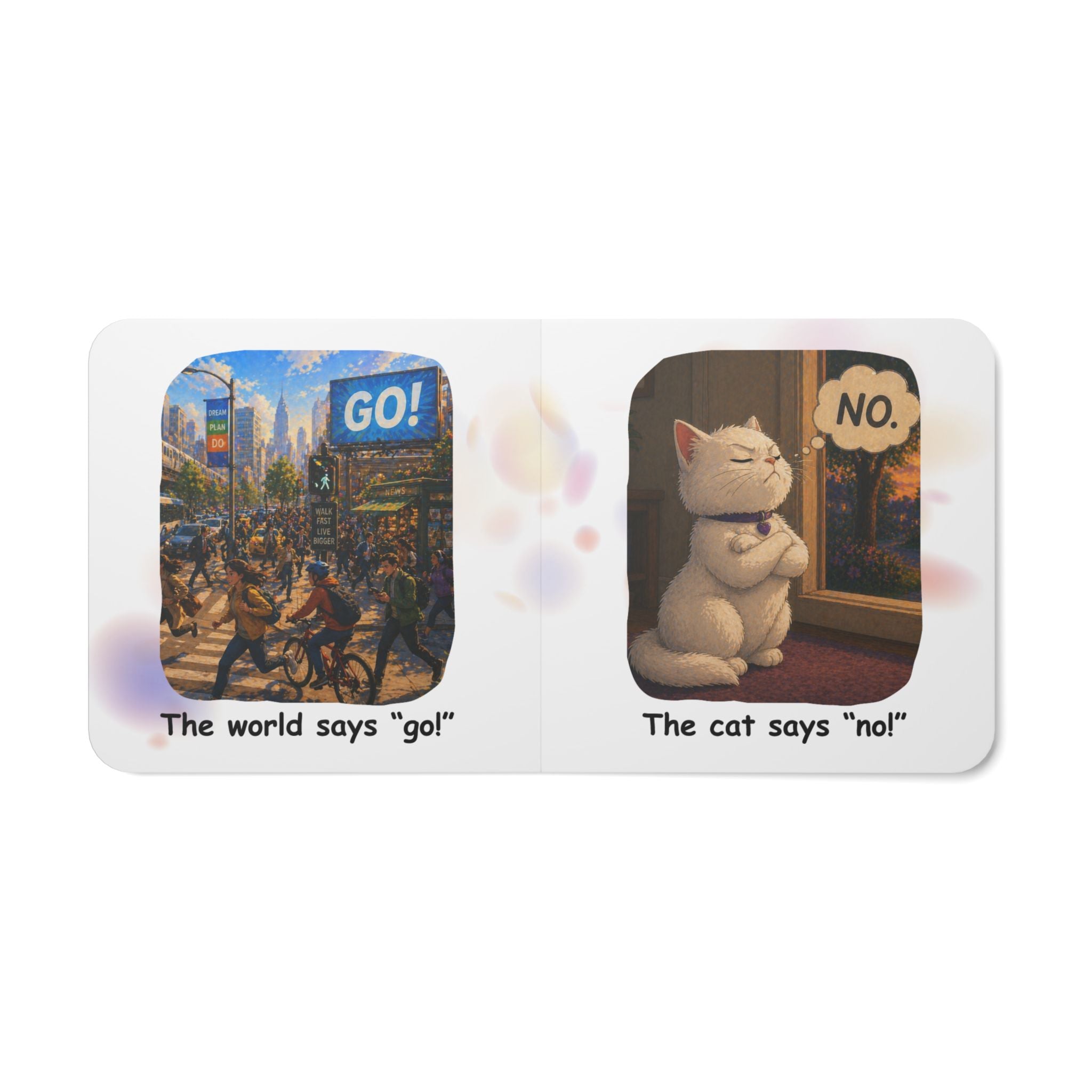 Quiet Cat. Loud World. Board Book for Kids – Calm, Cozy Bedtime Story