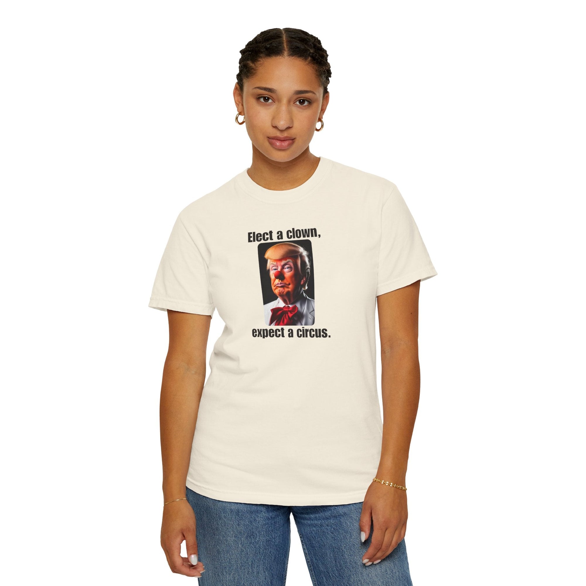 Humorous Political T-Shirt - 'Elect a Clown, Expect a Circus' Printify