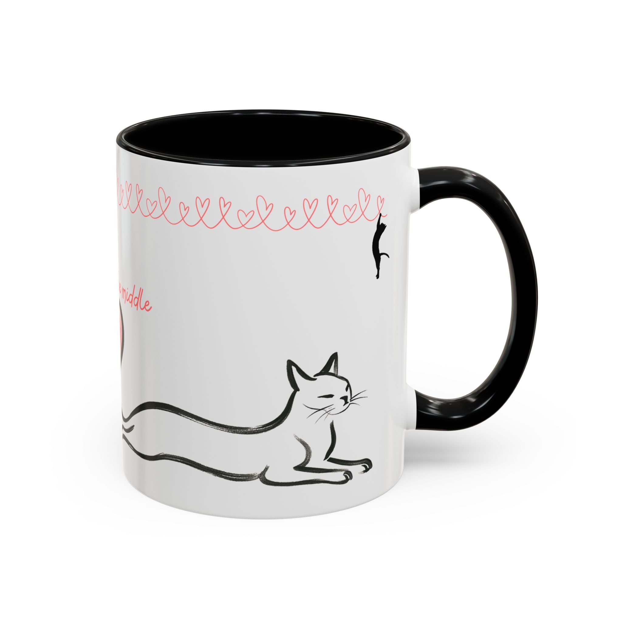 We Meet in the Middle Cat Wraparound Coffee Mug
