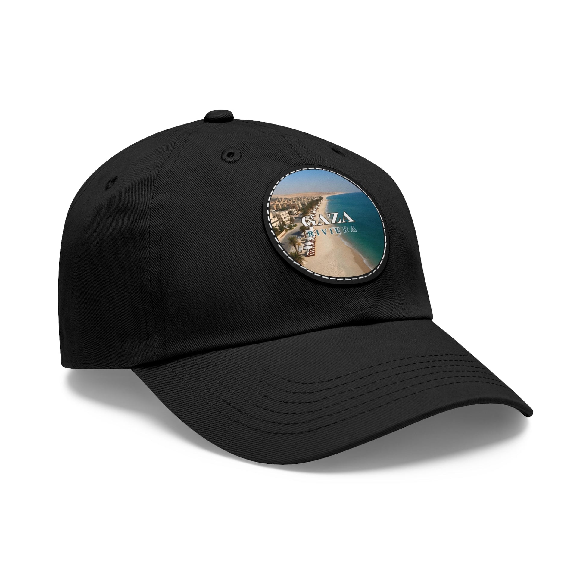Gaza Riviera Dad Hat with Leather Patch Printify