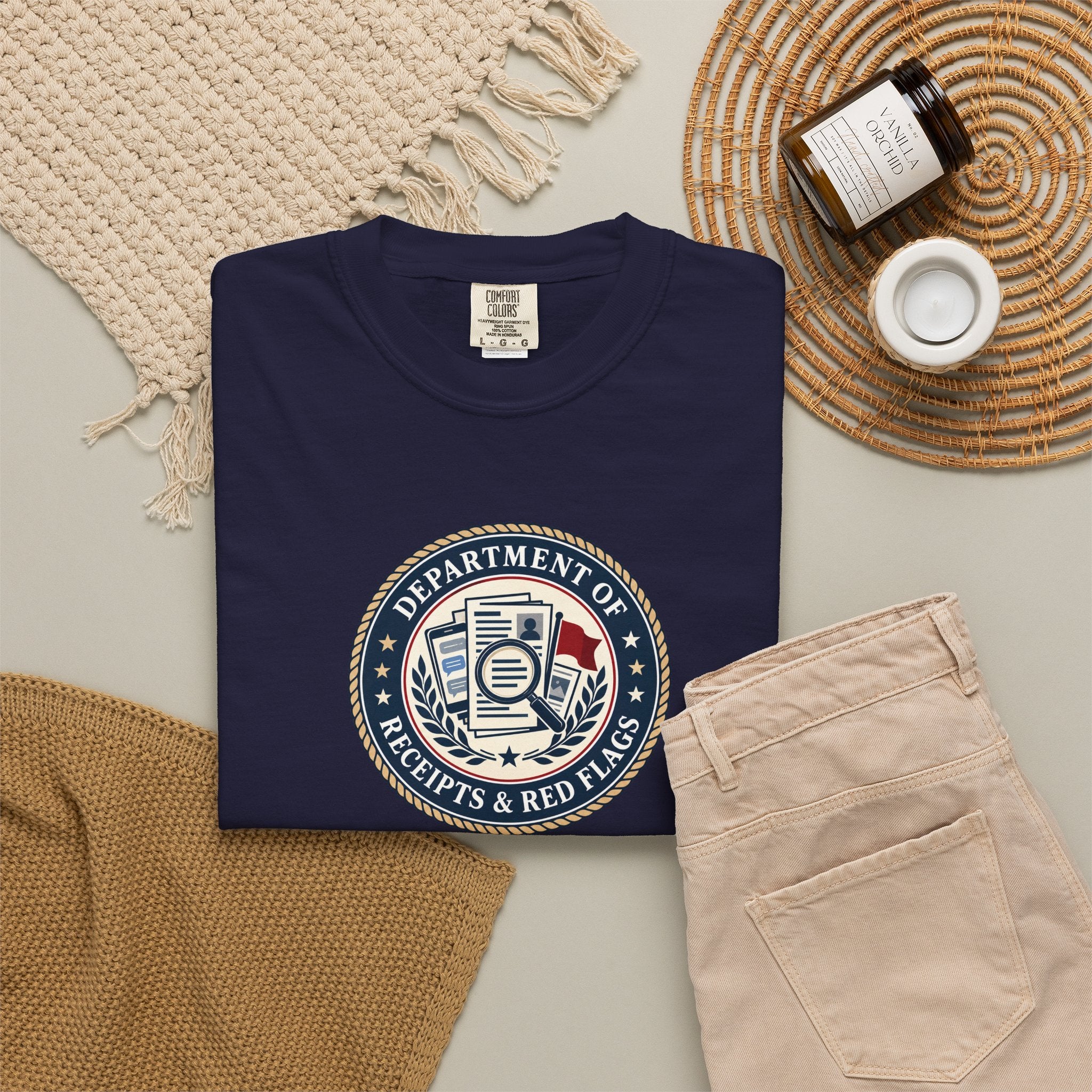 Department of Receipts & Red Flags T-Shirt | True Crime Faux Agency Tee