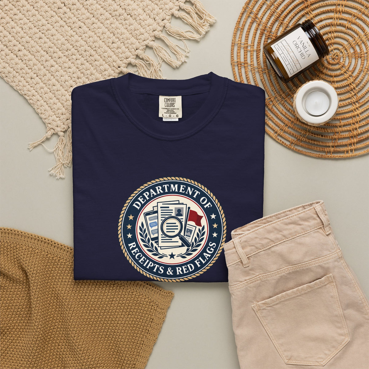 Department of Receipts & Red Flags T-Shirt | True Crime Faux Agency Tee