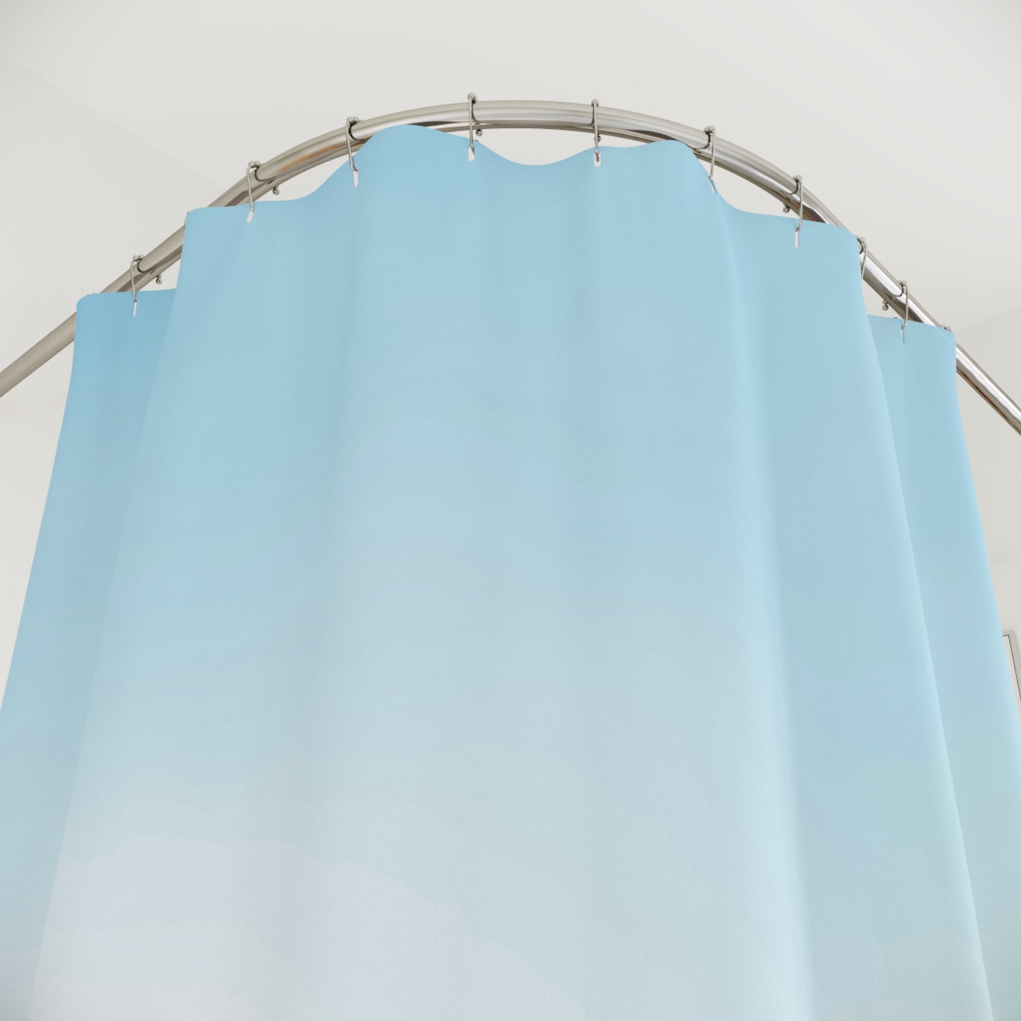 Beach Vibe Shower Curtain with Paw Prints Printify