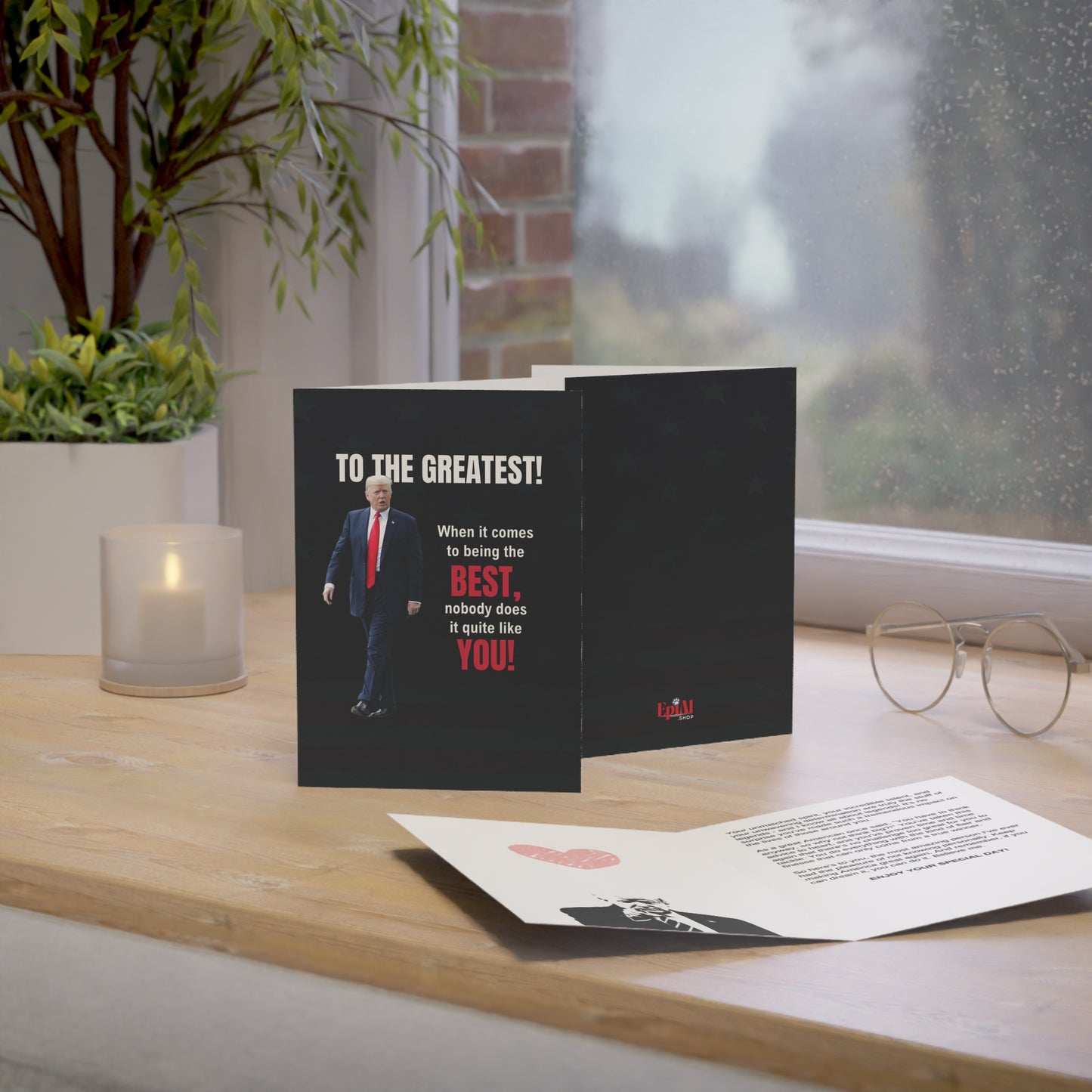 Novelty Trump All Occasion Greeting Cards - 'To the Greatest!' - Set of 1, 10, 30, or 50