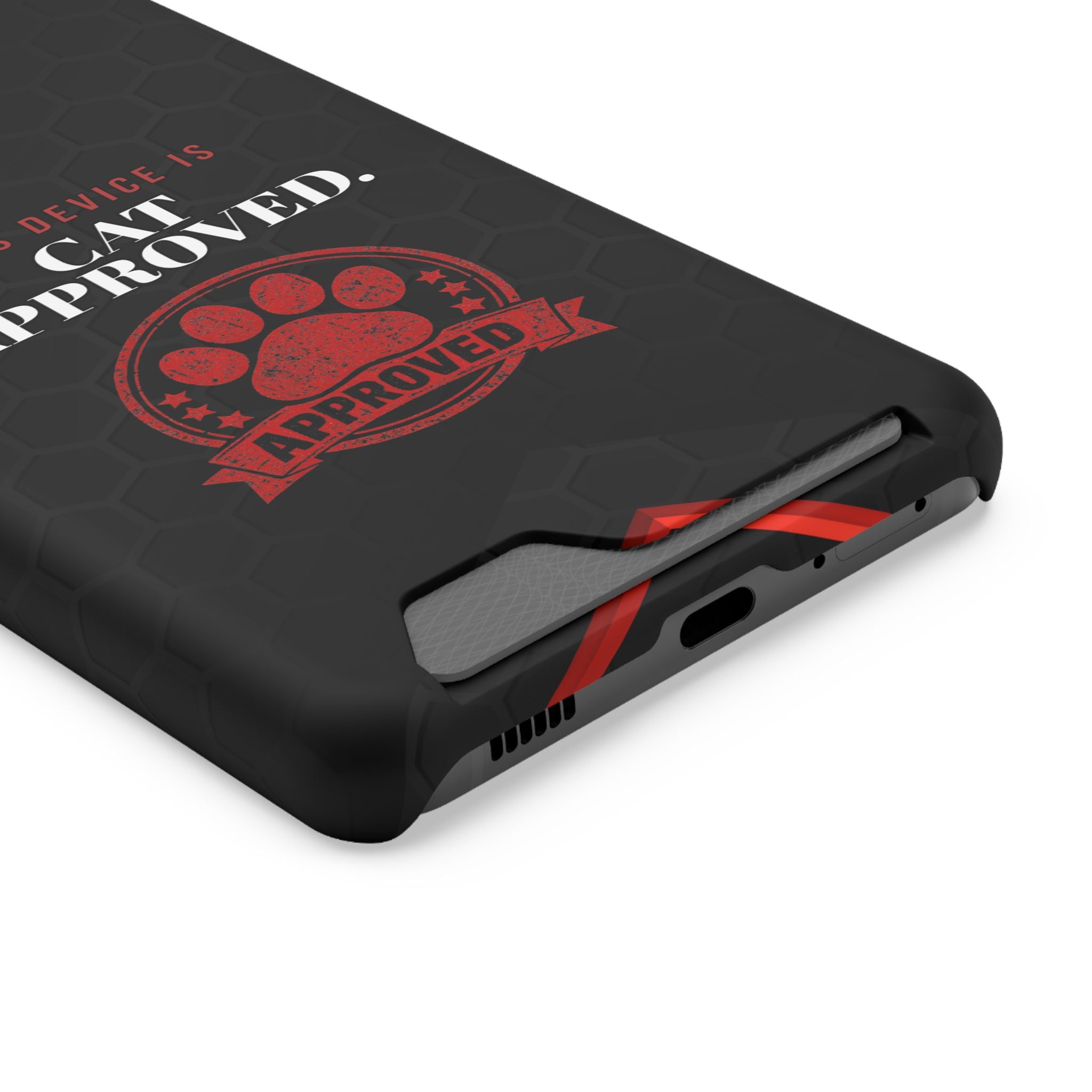 This Device Is Cat Approved iPhone Case – Paw Stamp Design